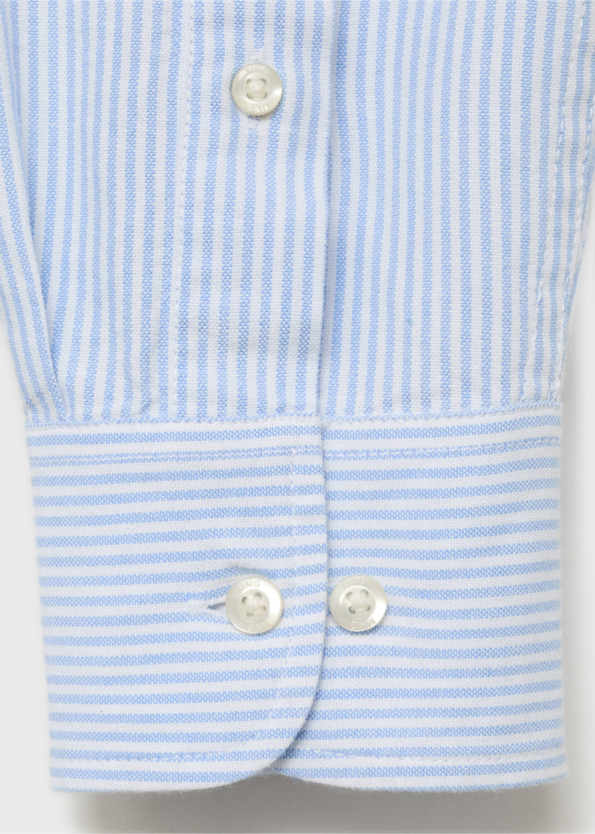 Striped Oxford shirt - Details of the article 0, Sky Blue. Ref: 17081212-00.