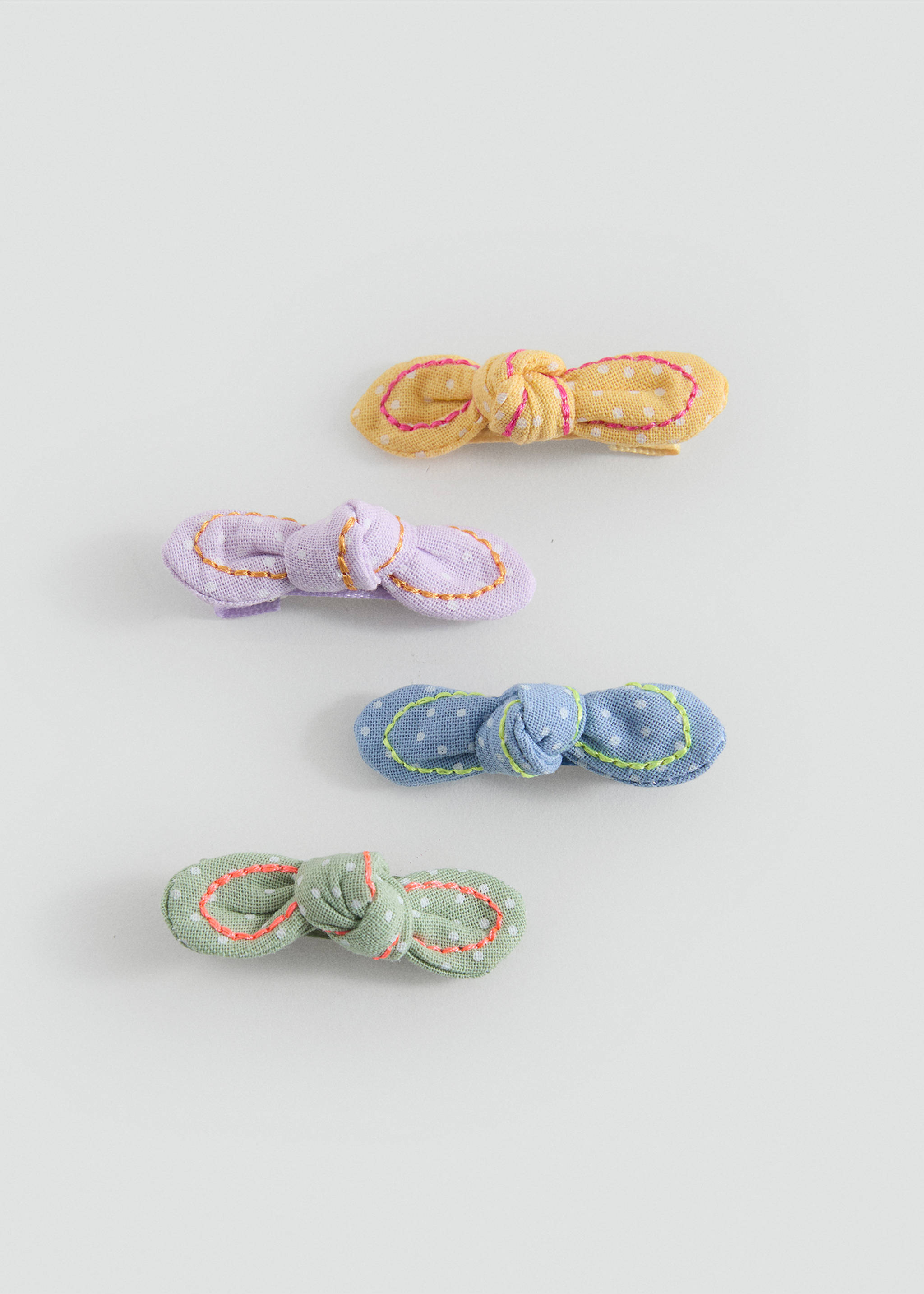 4 pack bow hairclips - Article without model, Light/Pastel Purple. Ref: 17081214-00.