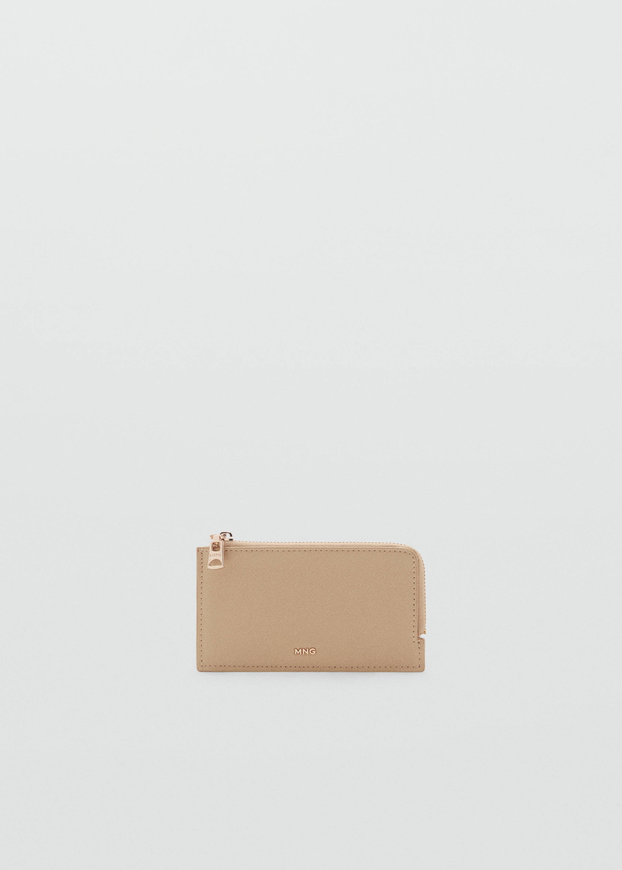 Saffiano-effect card holder with zip - Article without model