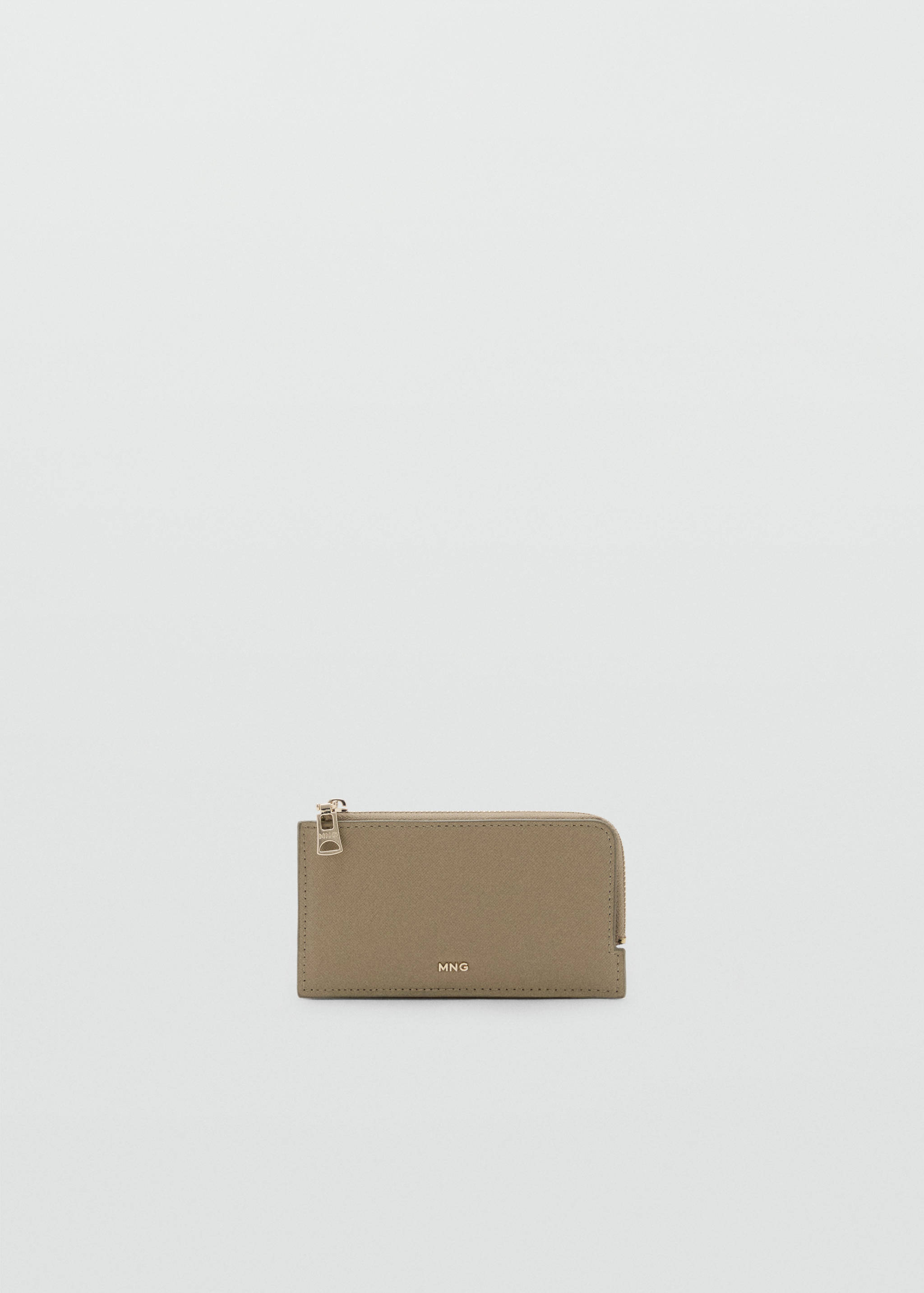 Saffiano-effect card holder with zip - Article without model