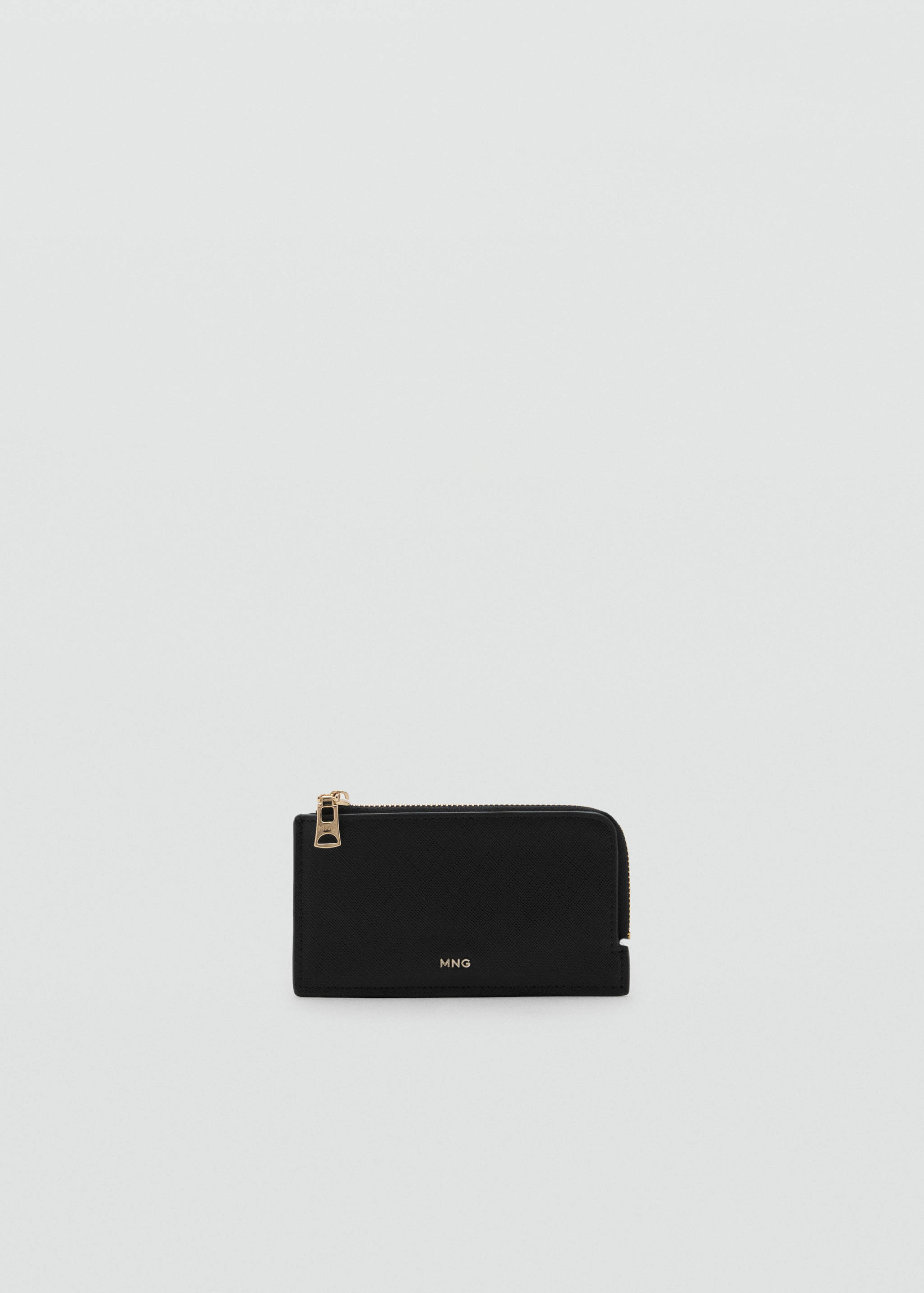 Saffiano-effect card holder with zip - Article without model