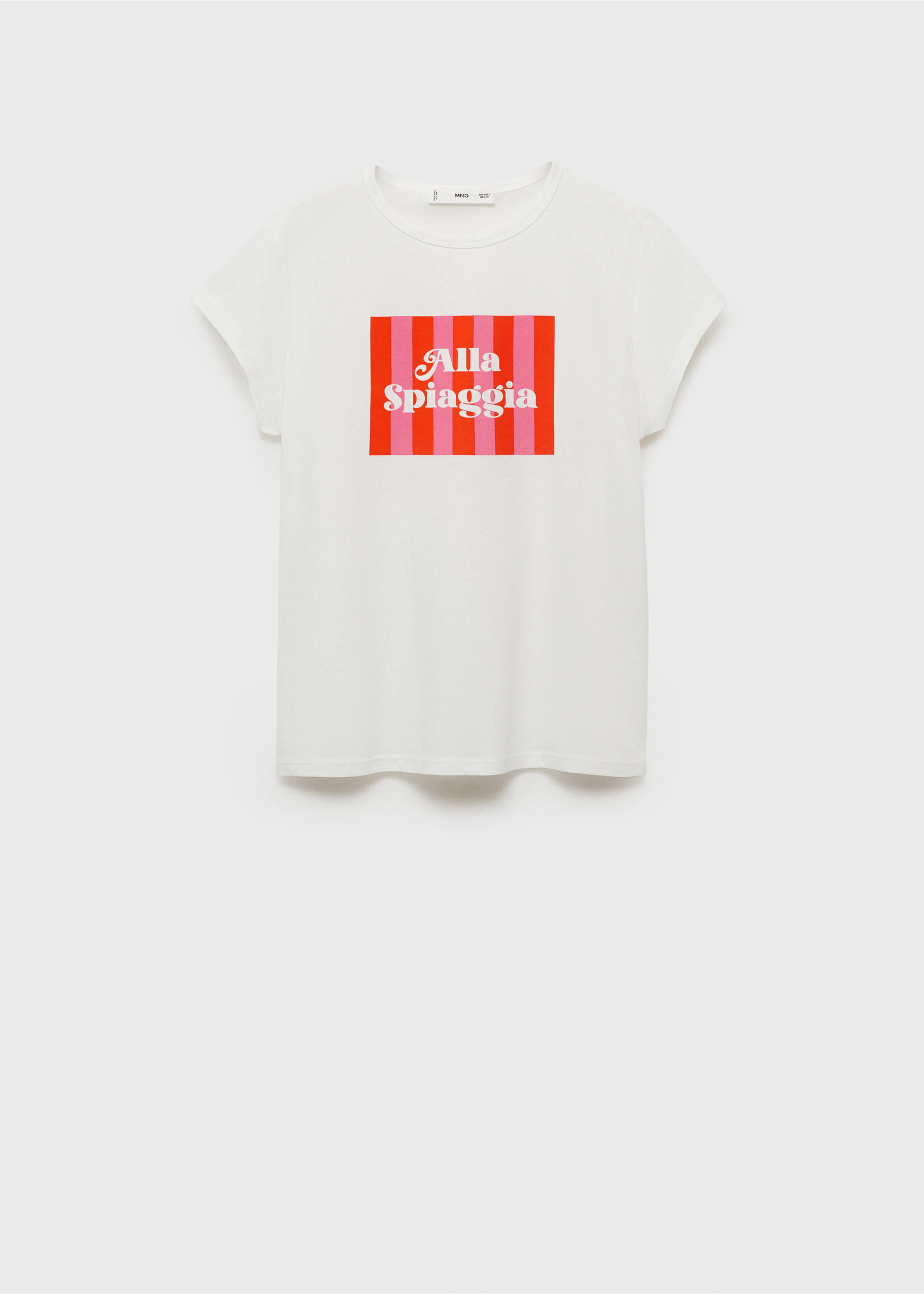 Printed cotton-blend t-shirt - Article without model, Red. Ref: 17081216-00.