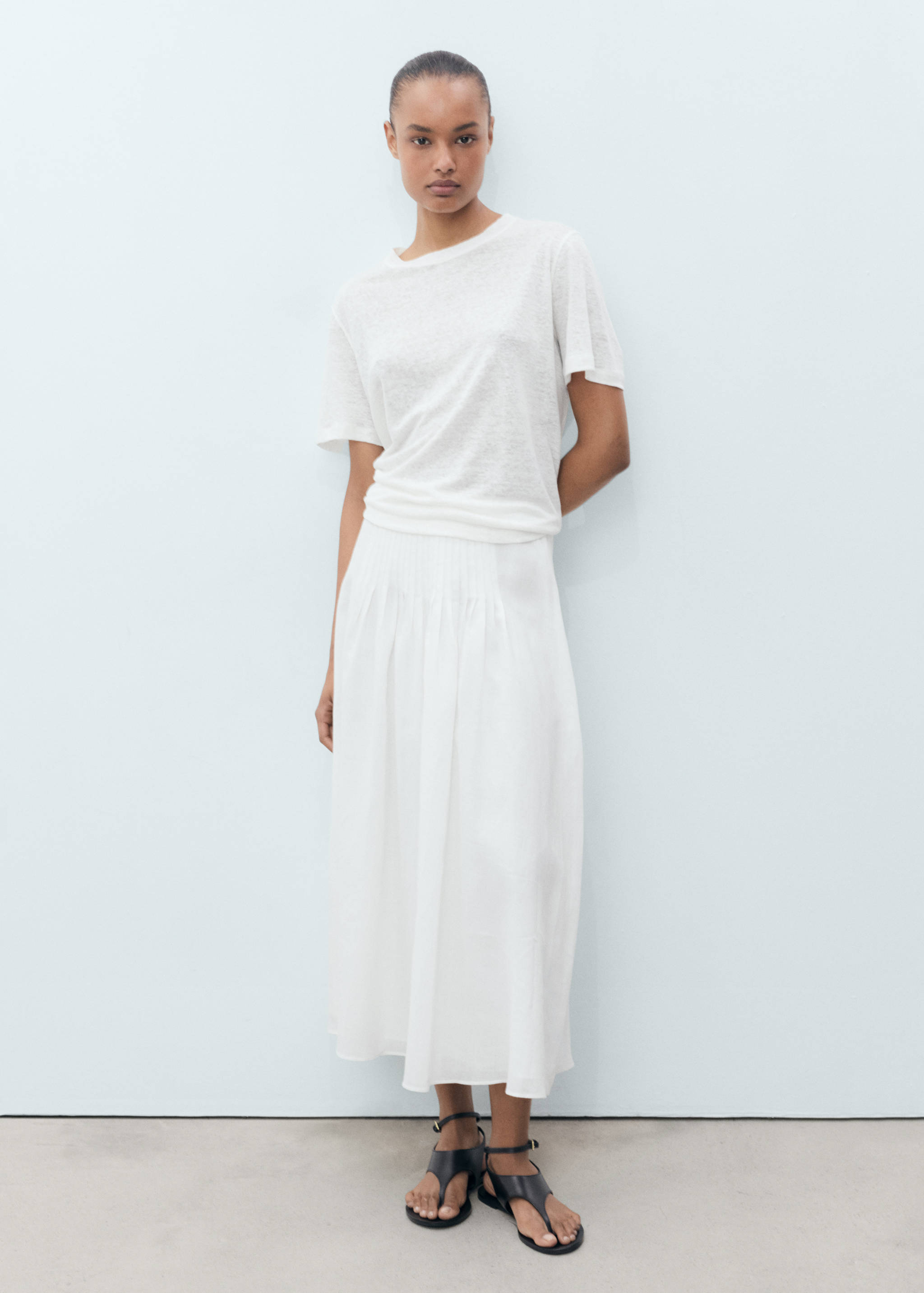 Short-sleeved linen t-shirt - General plane