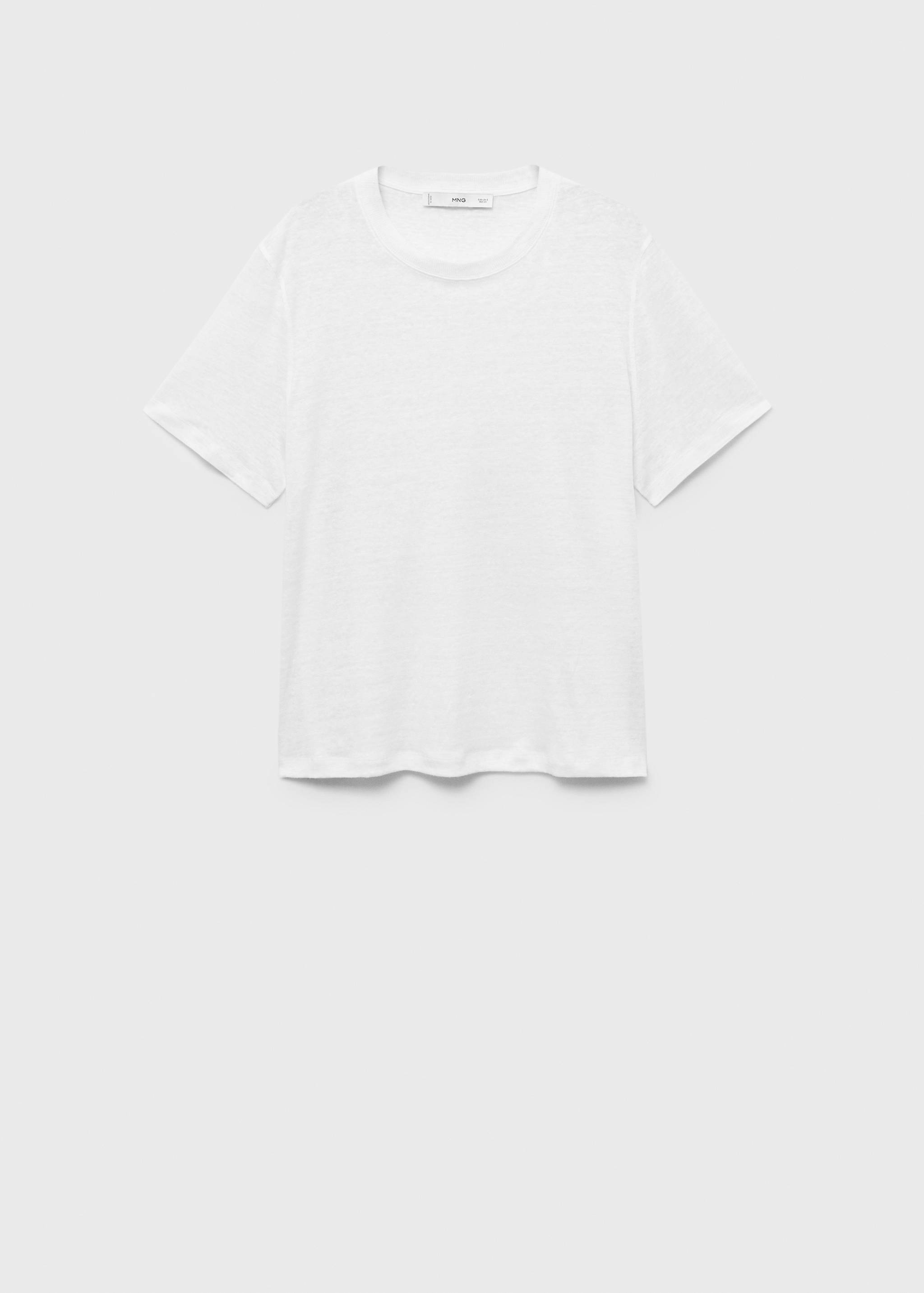 Short-sleeved linen t-shirt - Article without model