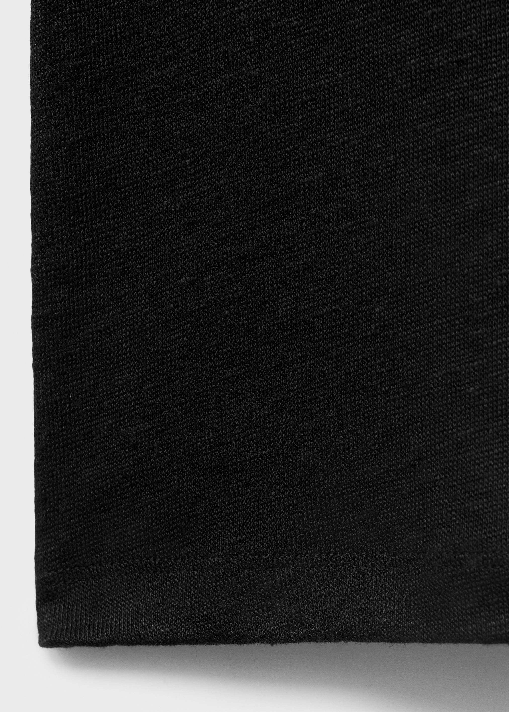 Short-sleeved linen t-shirt - Details of the article 0