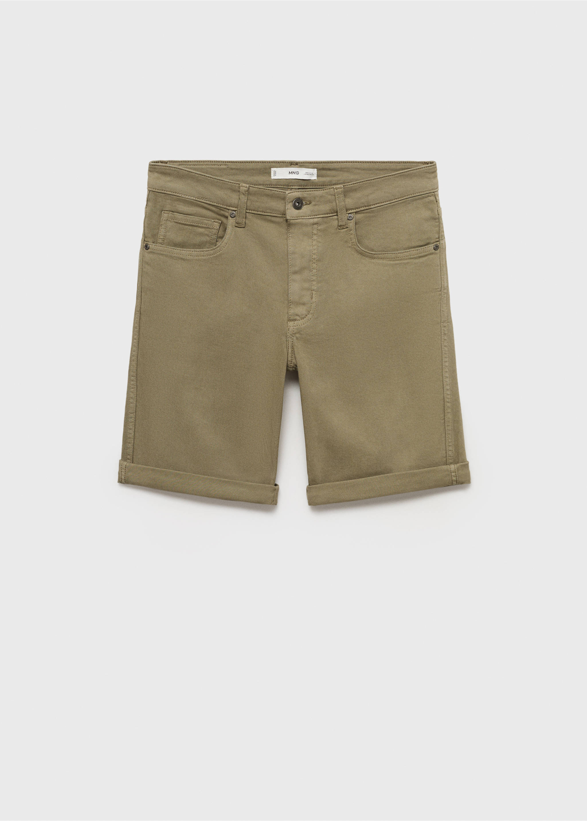 Bermudas vaqueras slim fit - Artículo sin modelo, Khaki. Ref: 17081220-00.