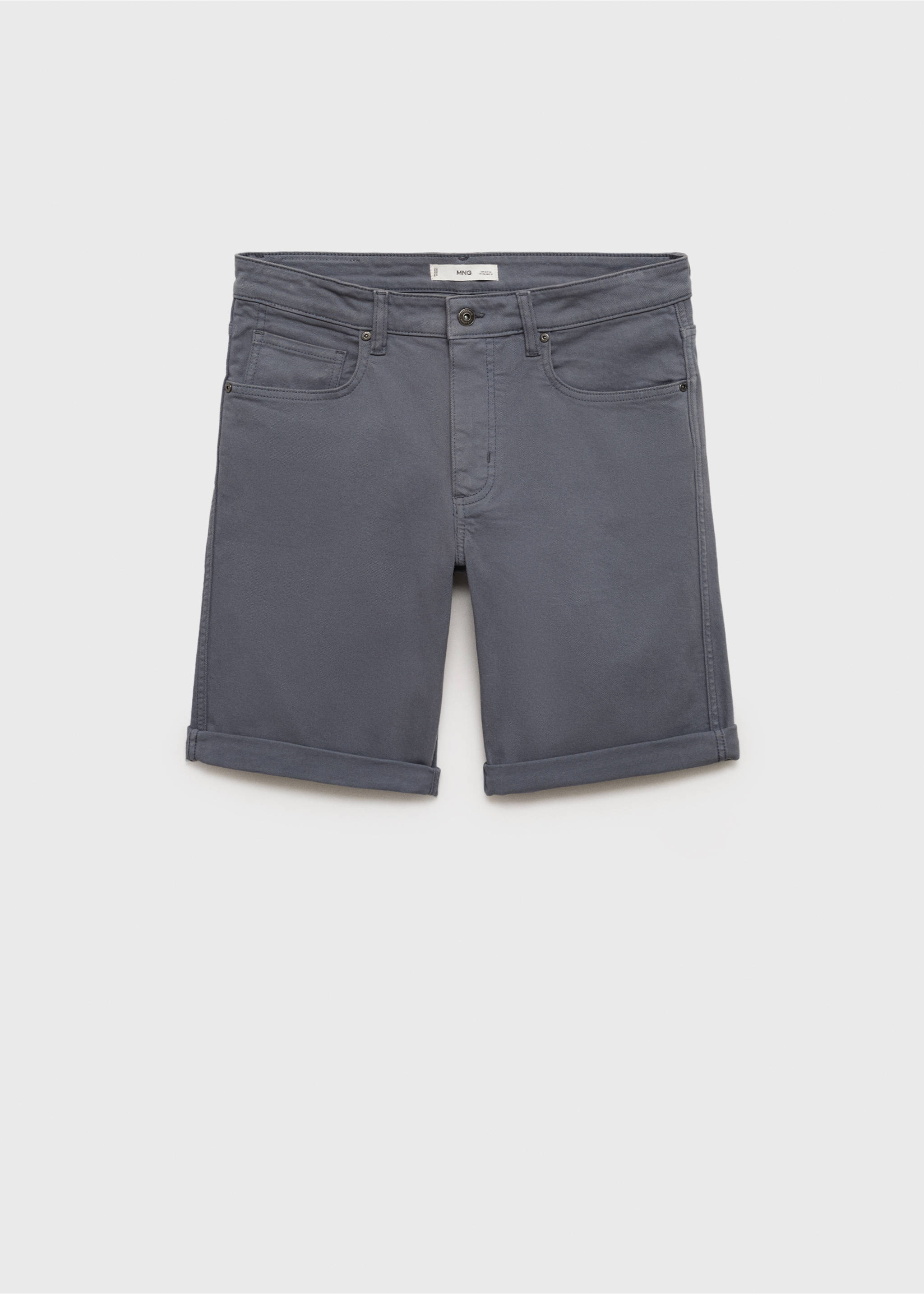 Slim-fit denim bermuda shorts - Article without model, Indigo Blue. Ref: 17081220-00.