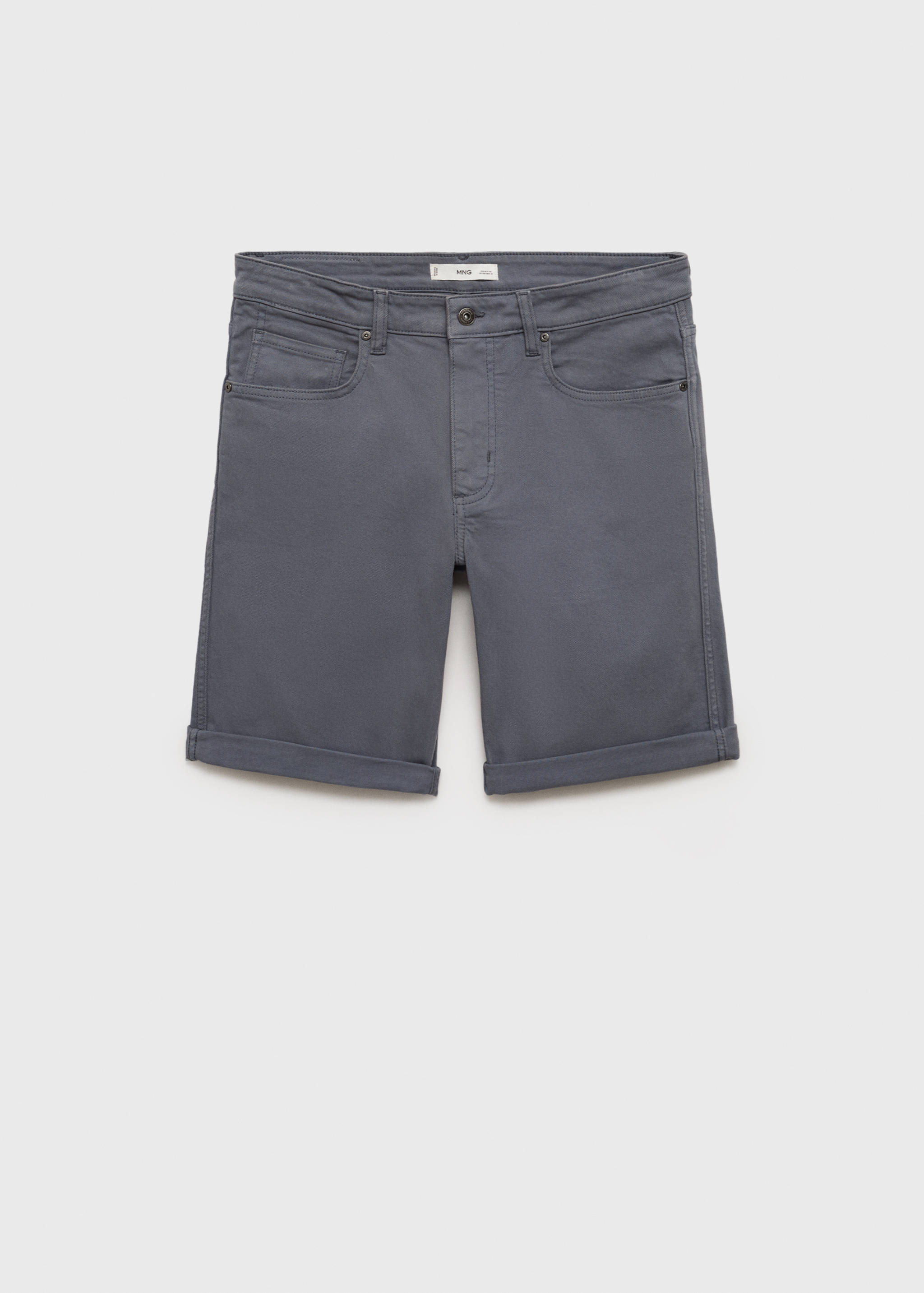 Slim-fit denim bermuda shorts - Article without model