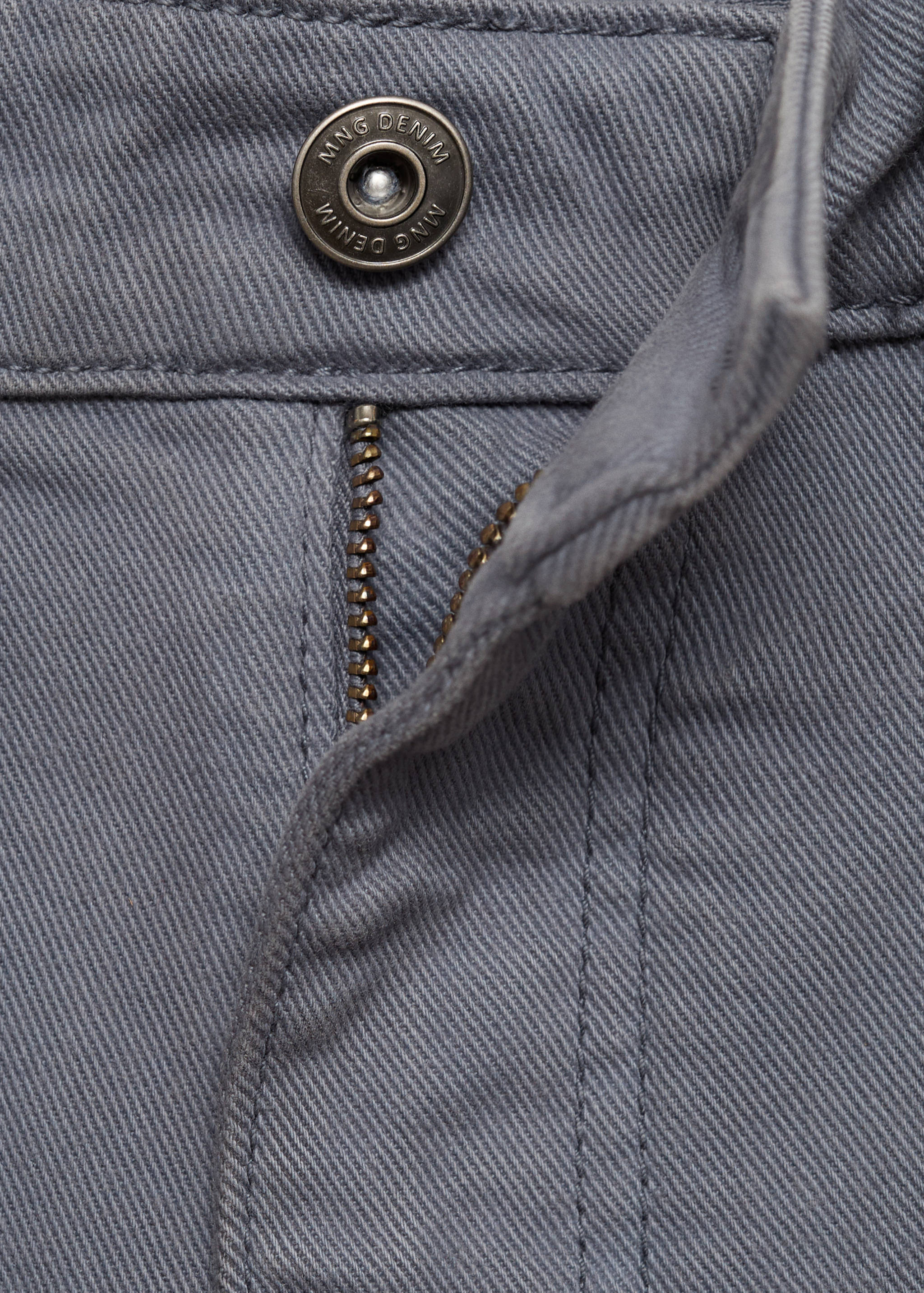 Slim-fit denim bermuda shorts - Details of the article 0