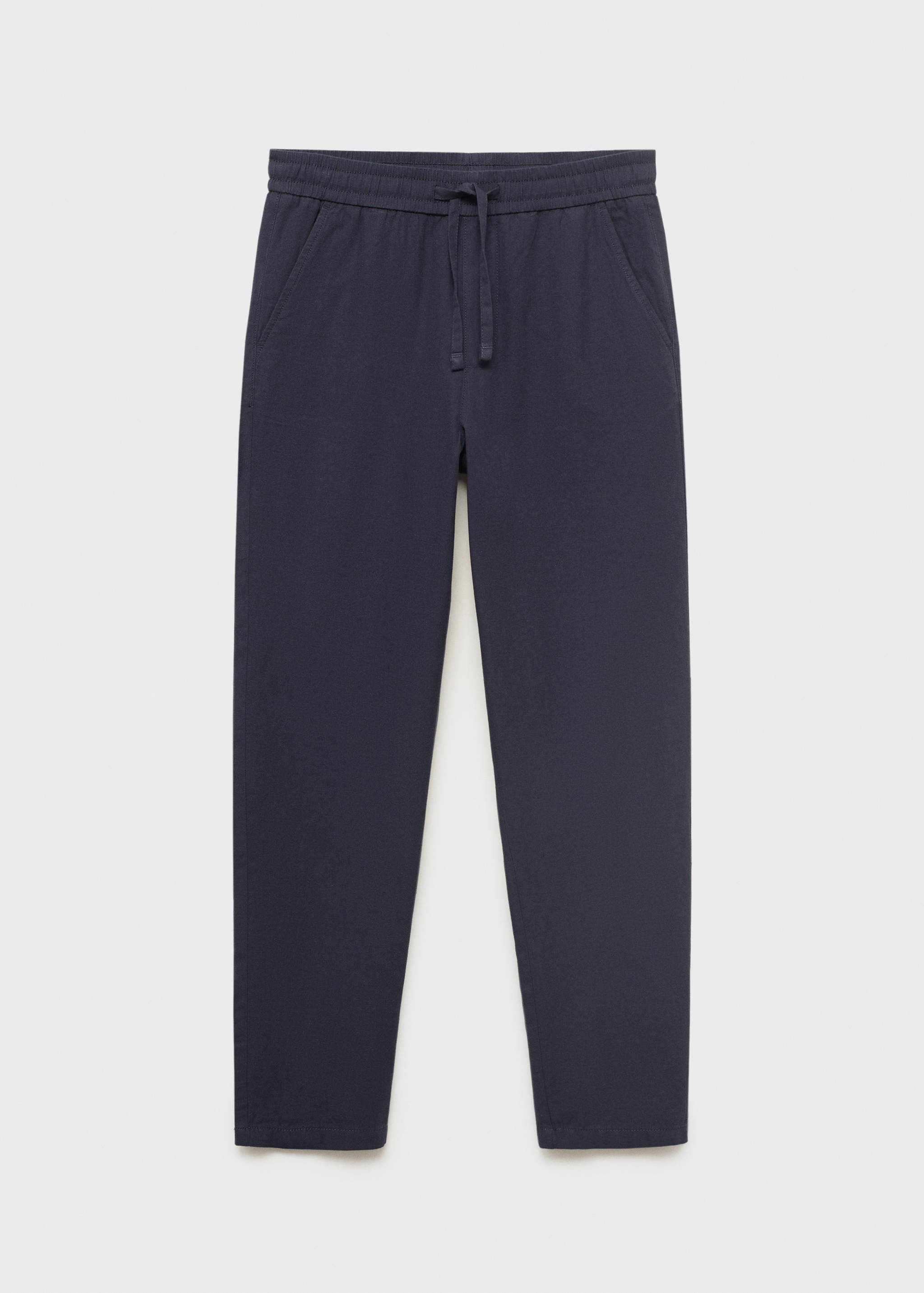 Cotton linen-blend trousers - Article without model