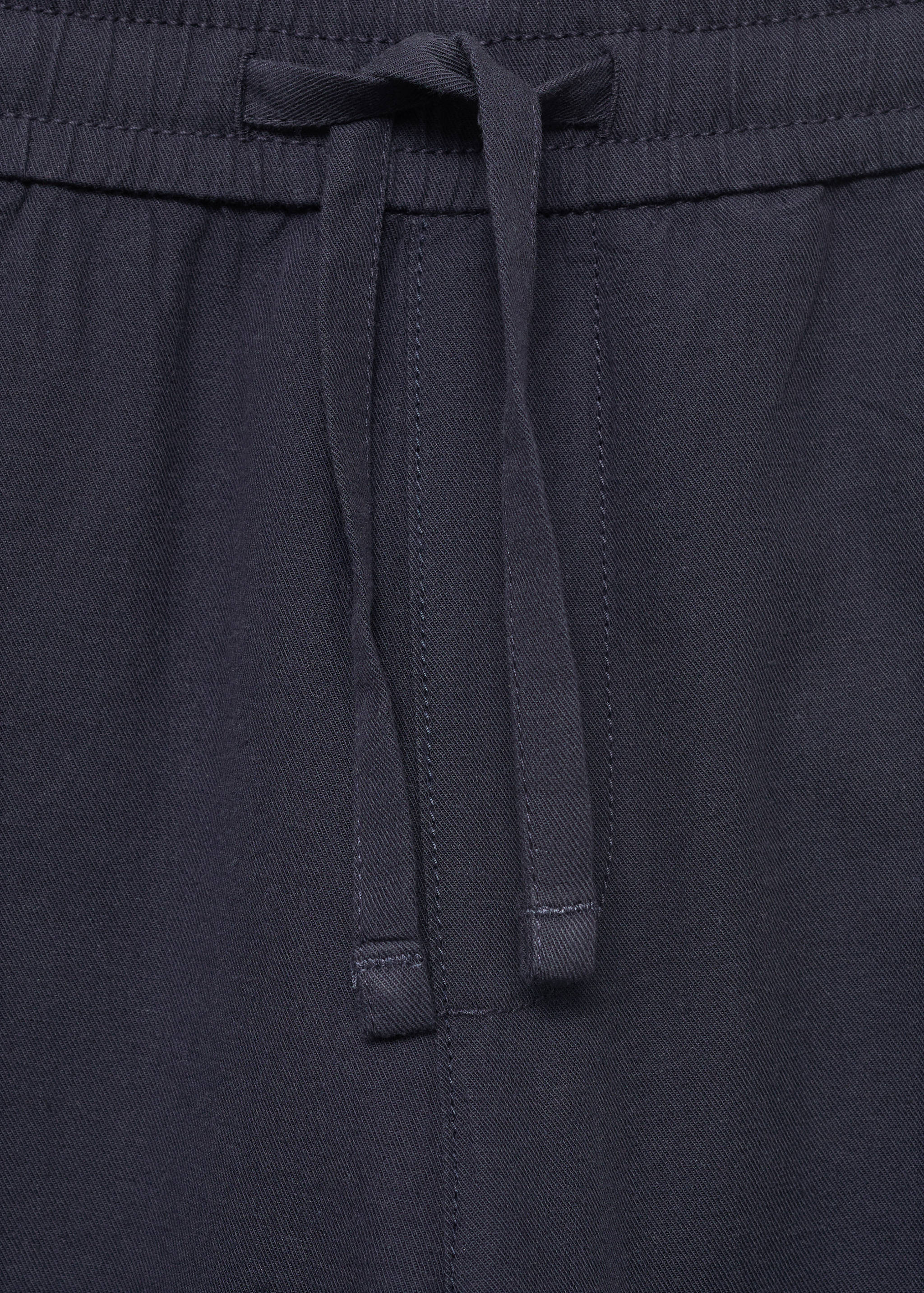 Cotton linen-blend trousers - Details of the article 8