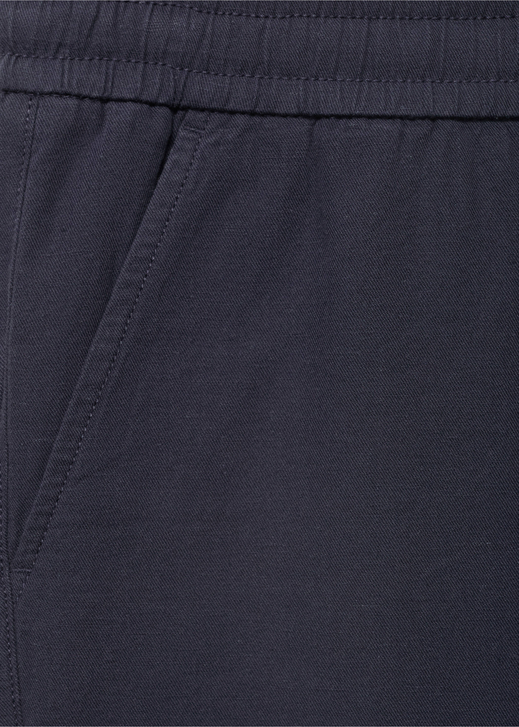 Pantalon lin coton - Détail de l'article 0, Bleu marine. Ref: 17081222-00.