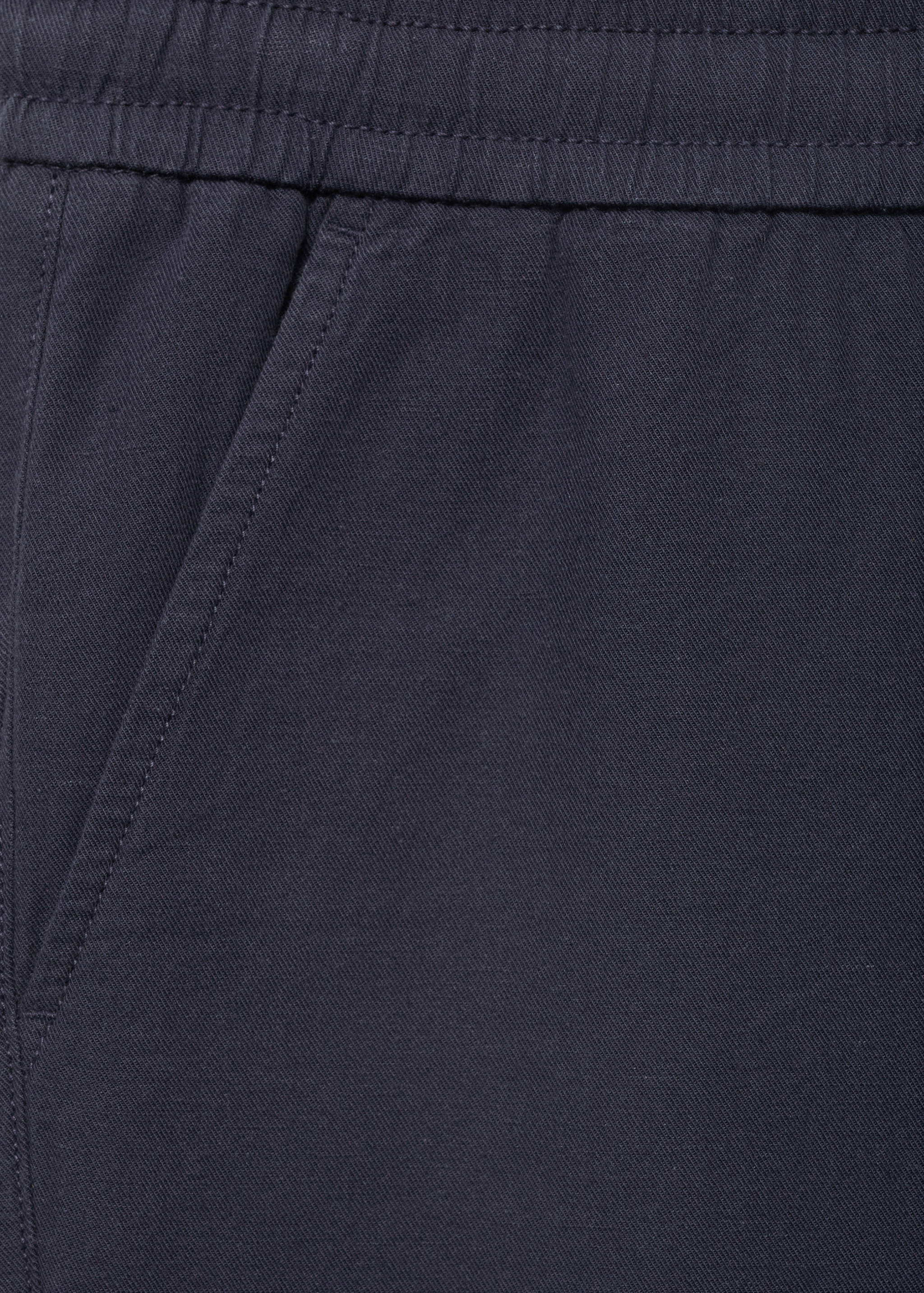 Cotton linen-blend trousers - Details of the article 0