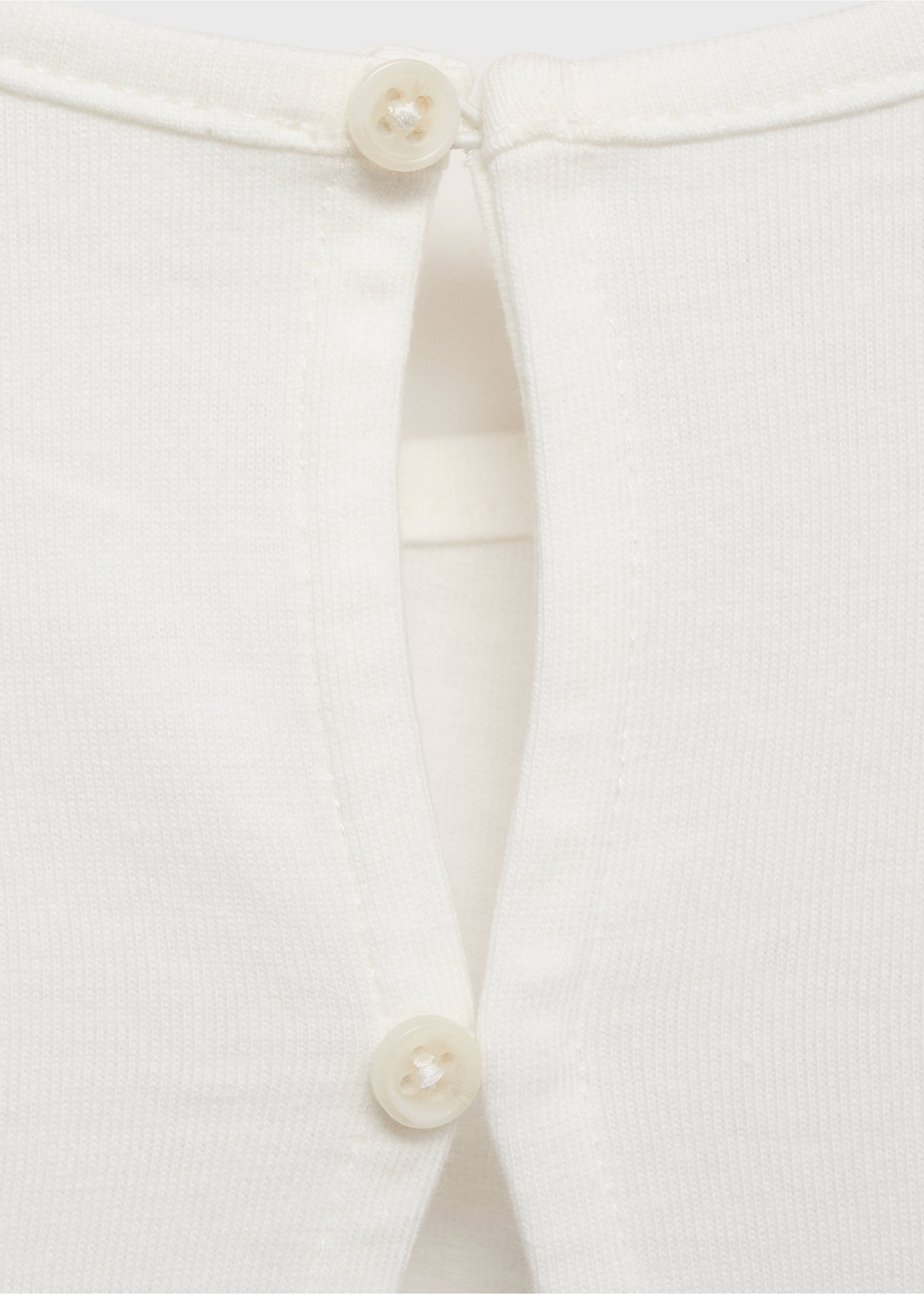 Embroidered short-sleeved t-shirt - Details of the article 0, Off White. Ref: 17081225-00.