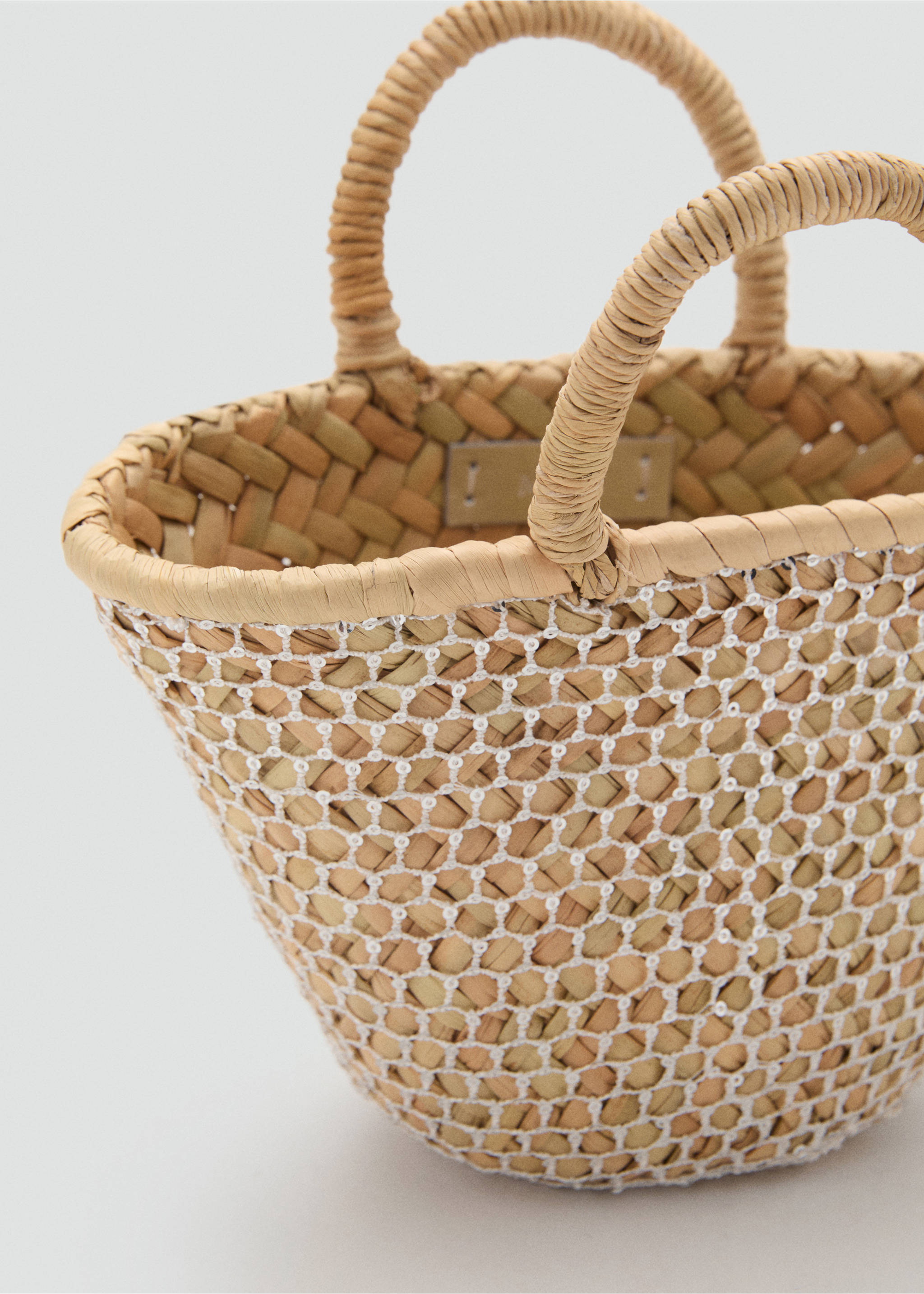 Combined mini-basket - Details of the article 2, Beige. Ref: 17081226-00.