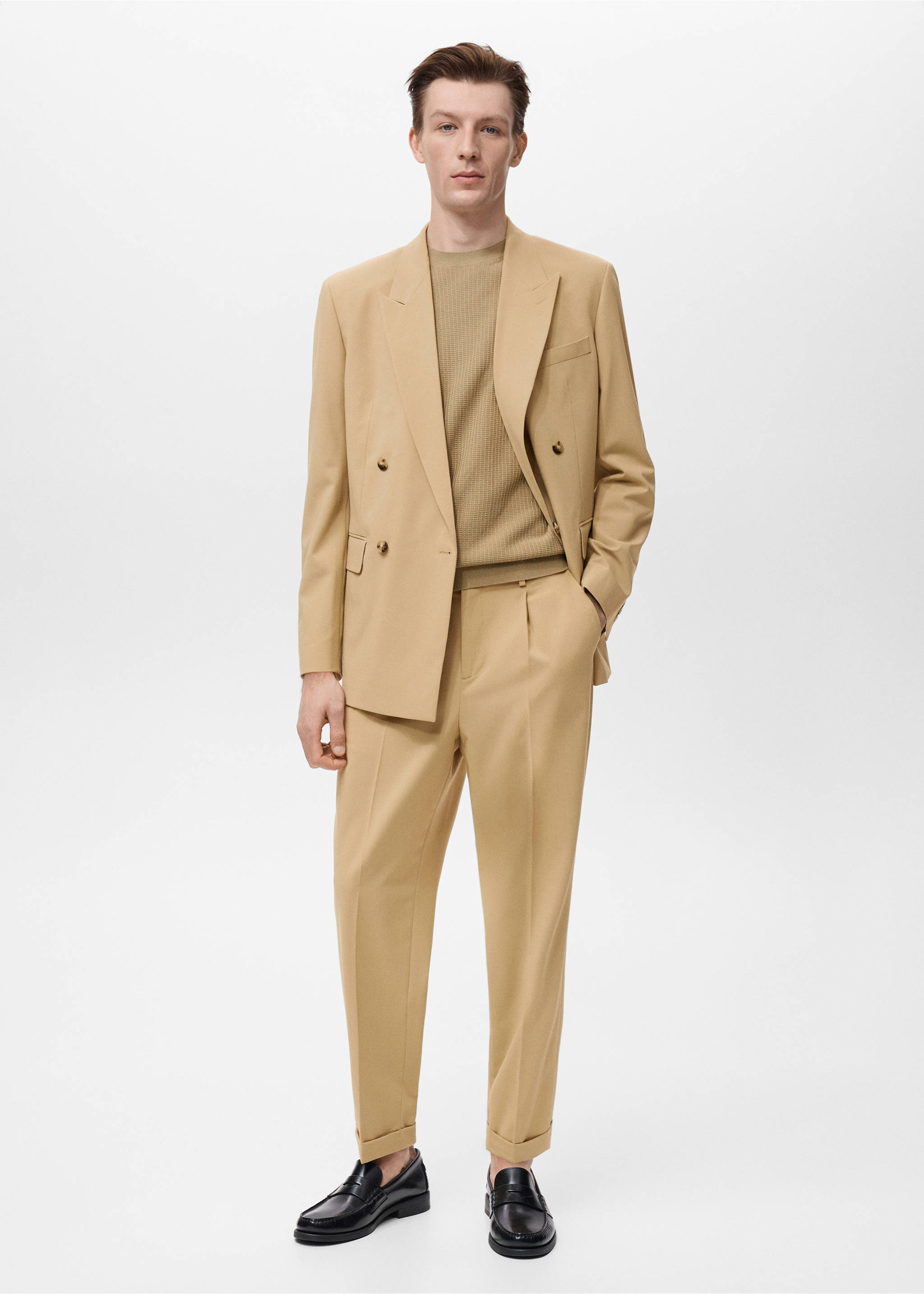 Anzughose Boston Regular Fit - Allgemeine Ansicht, Beige. Ref: 17081227-00.