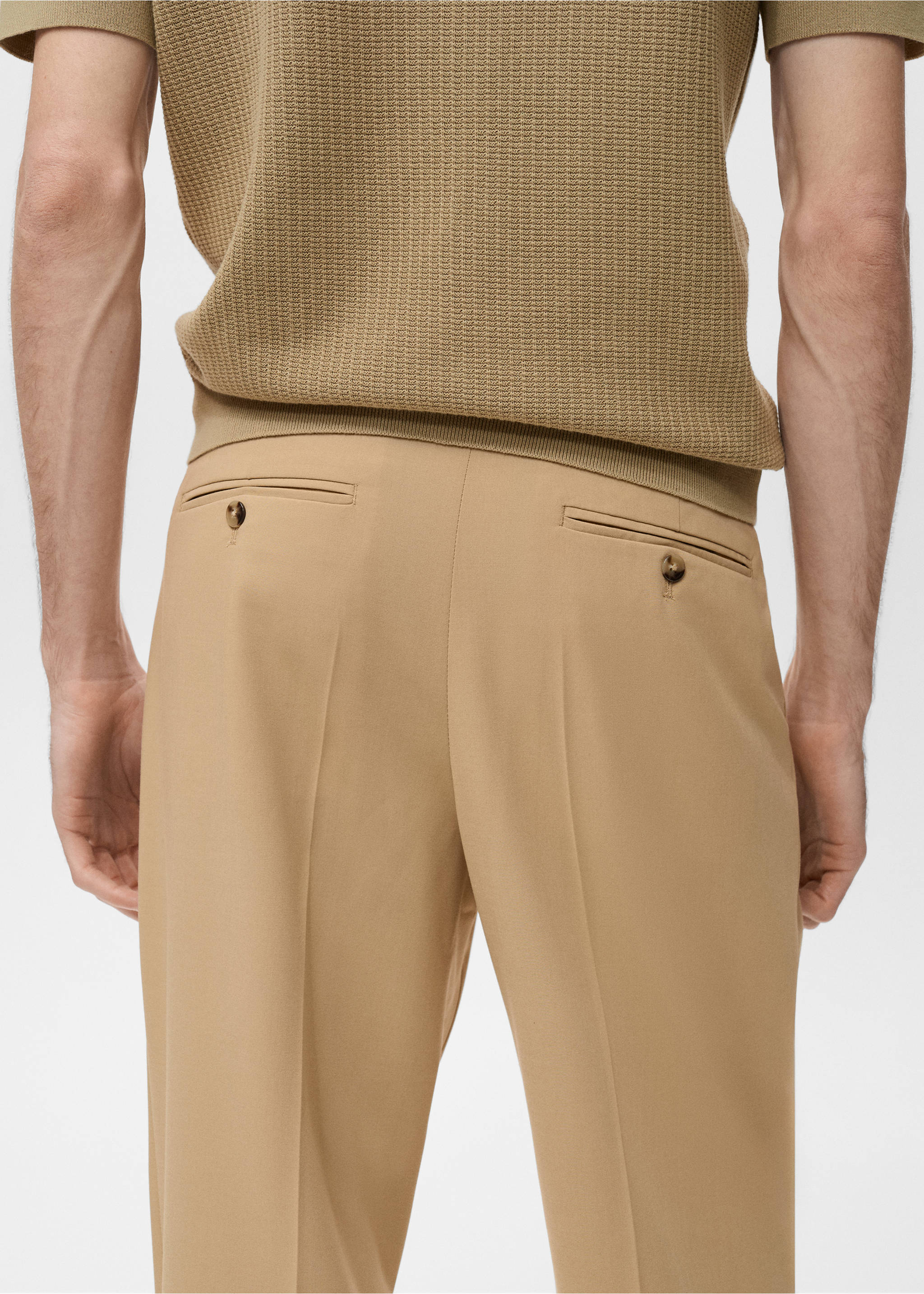Anzughose Boston Regular Fit - Detail des Artikels 3, Beige. Ref: 17081227-00.
