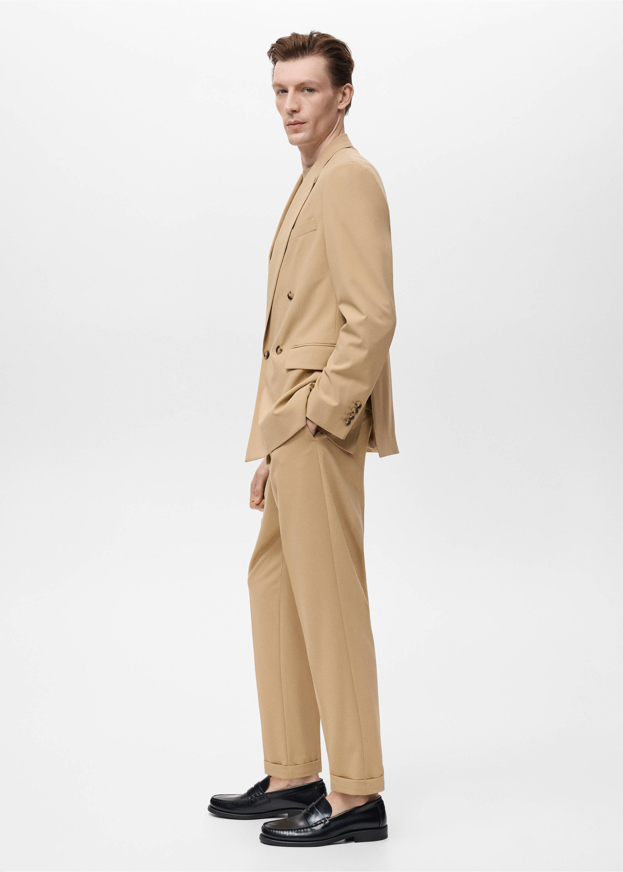 Anzughose Boston Regular Fit - Detail des Artikels 2, Beige. Ref: 17081227-00.