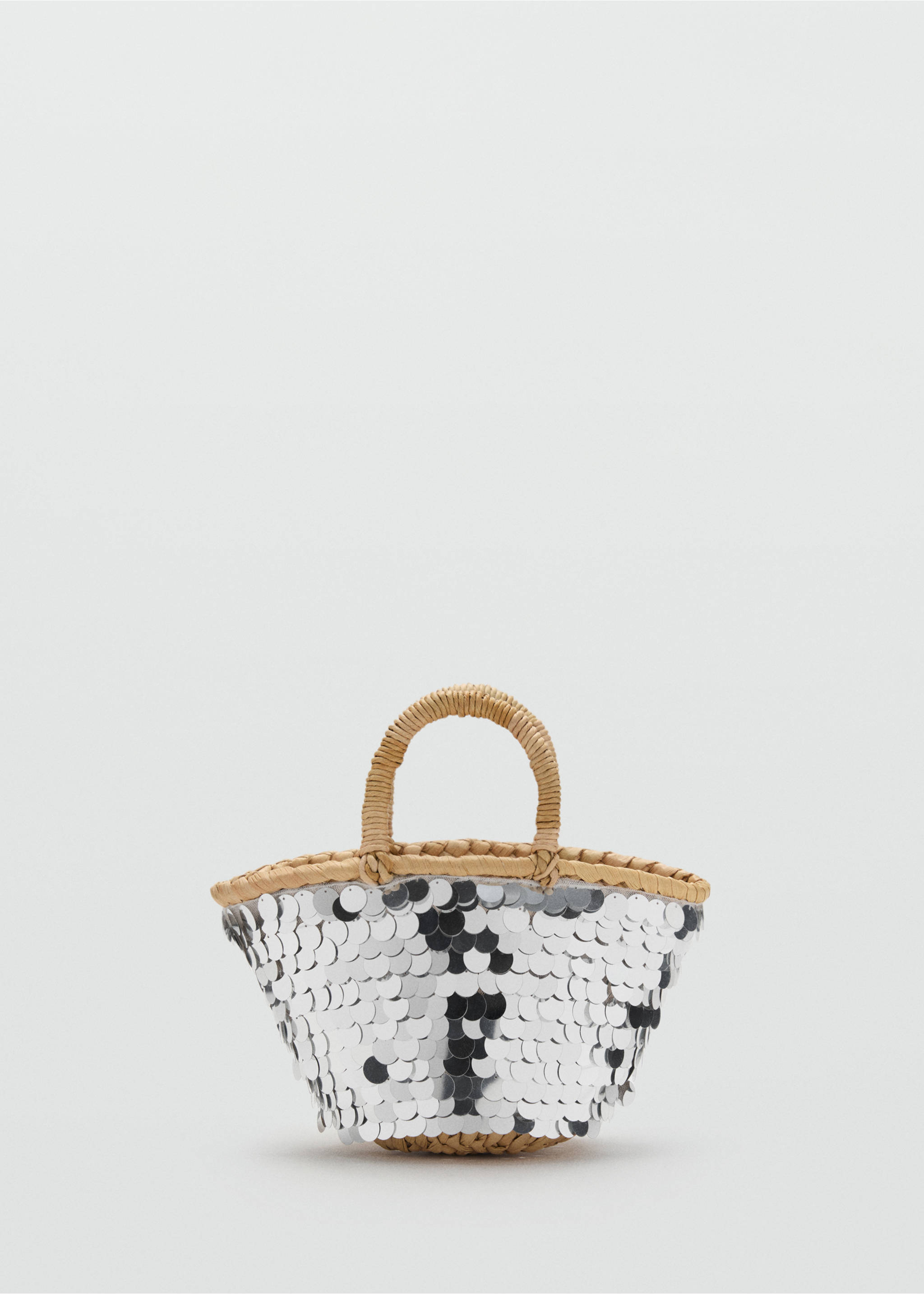 Mini panier à paillettes - Article sans modèle, Argent. Ref: 17081228-00.