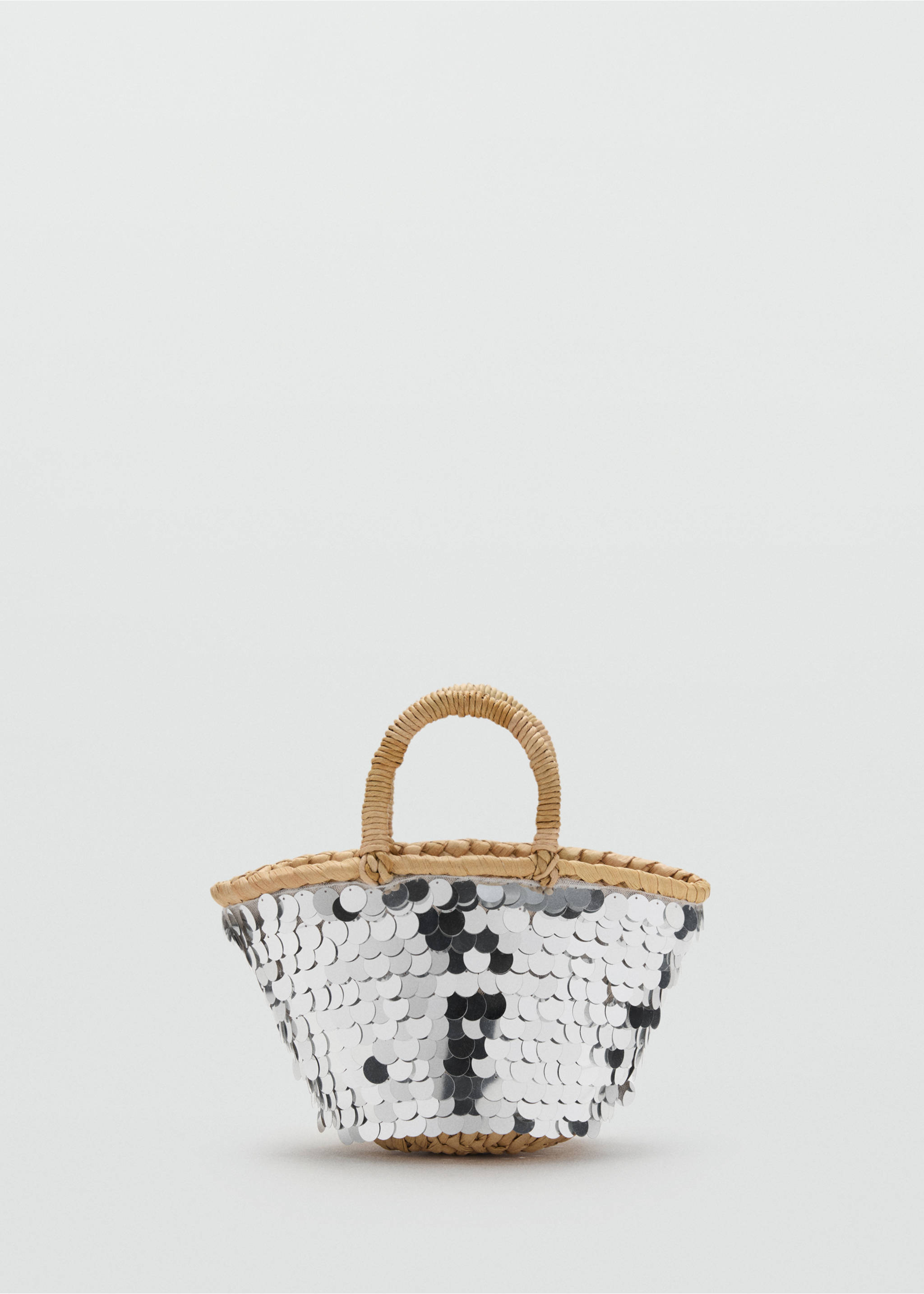 Mini panier à paillettes - Article sans modèle, Argent. Ref: 17081228-00.