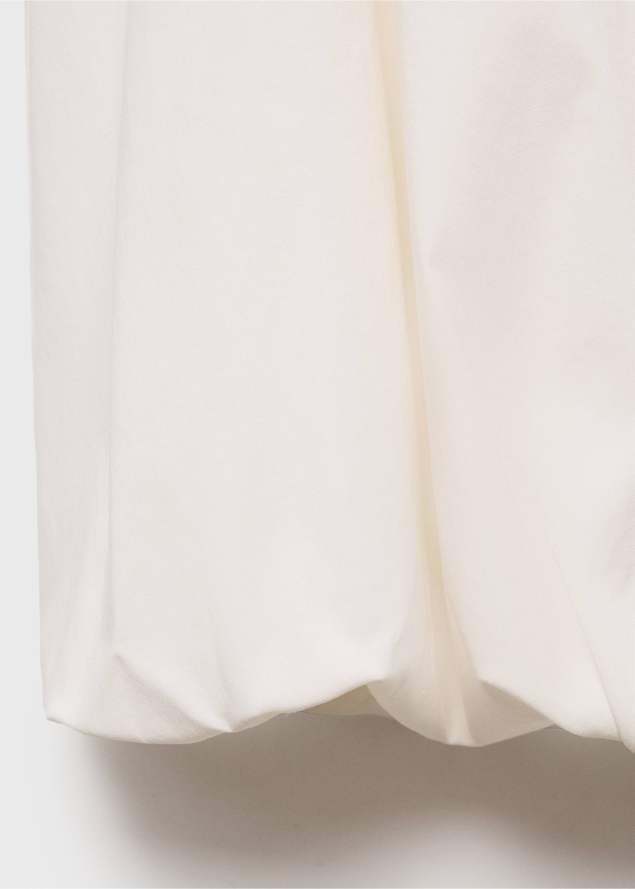 Long balloon skirt - Details of the article 7, Ecru. Ref: 17081236-00.