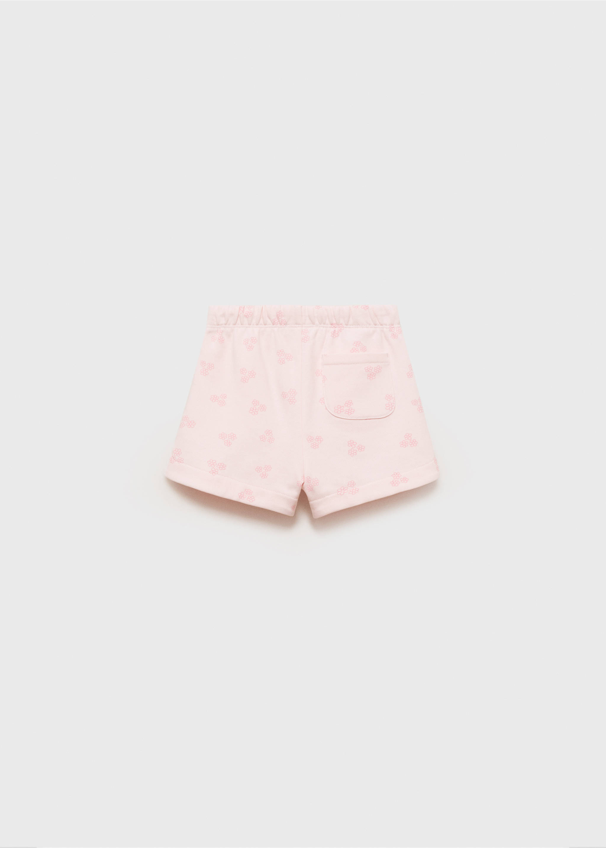 Printed cotton shorts - Reverse of the article, Pink. Ref: 17081237-00.