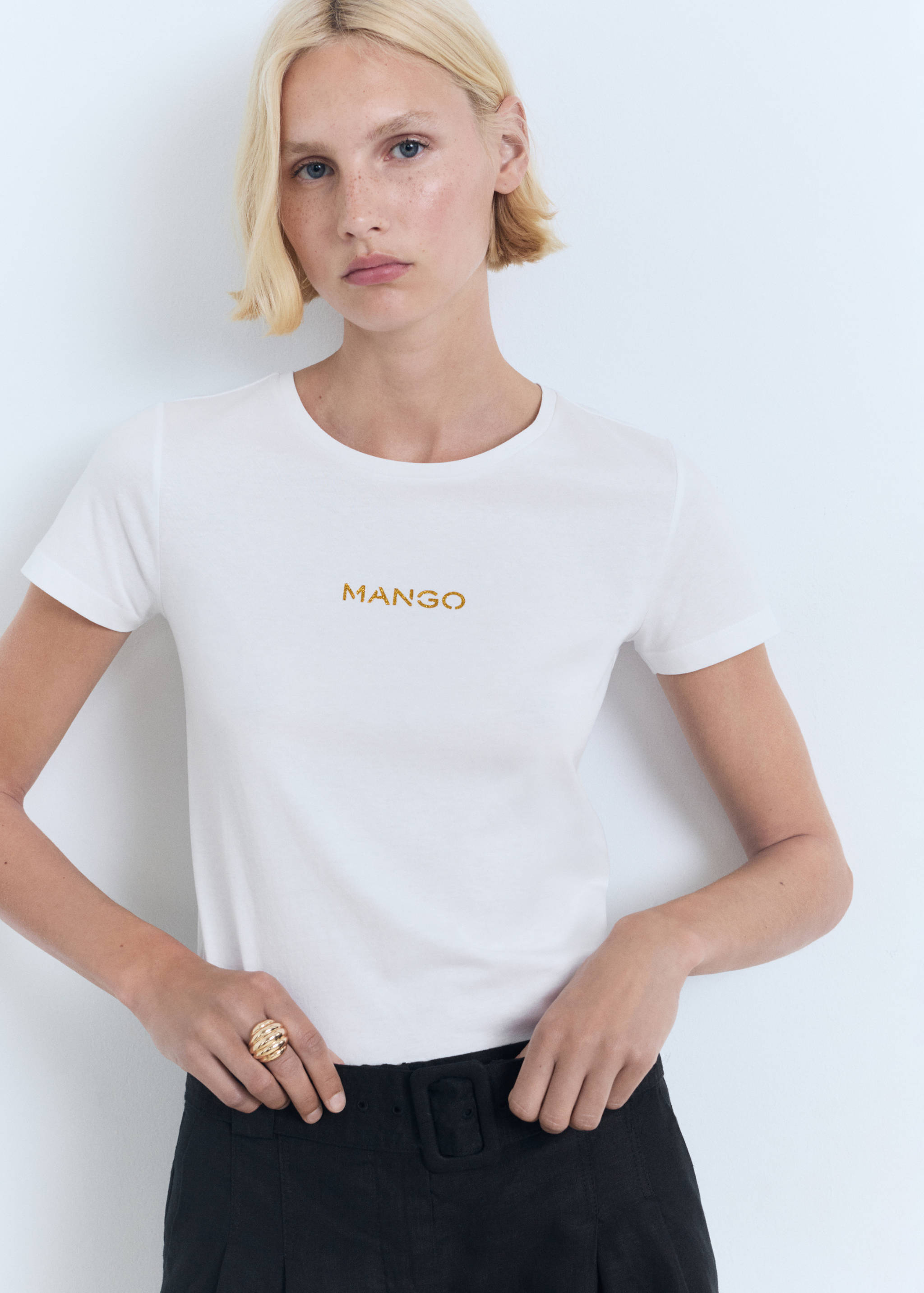 T-shirt logo en coton - Plan moyen