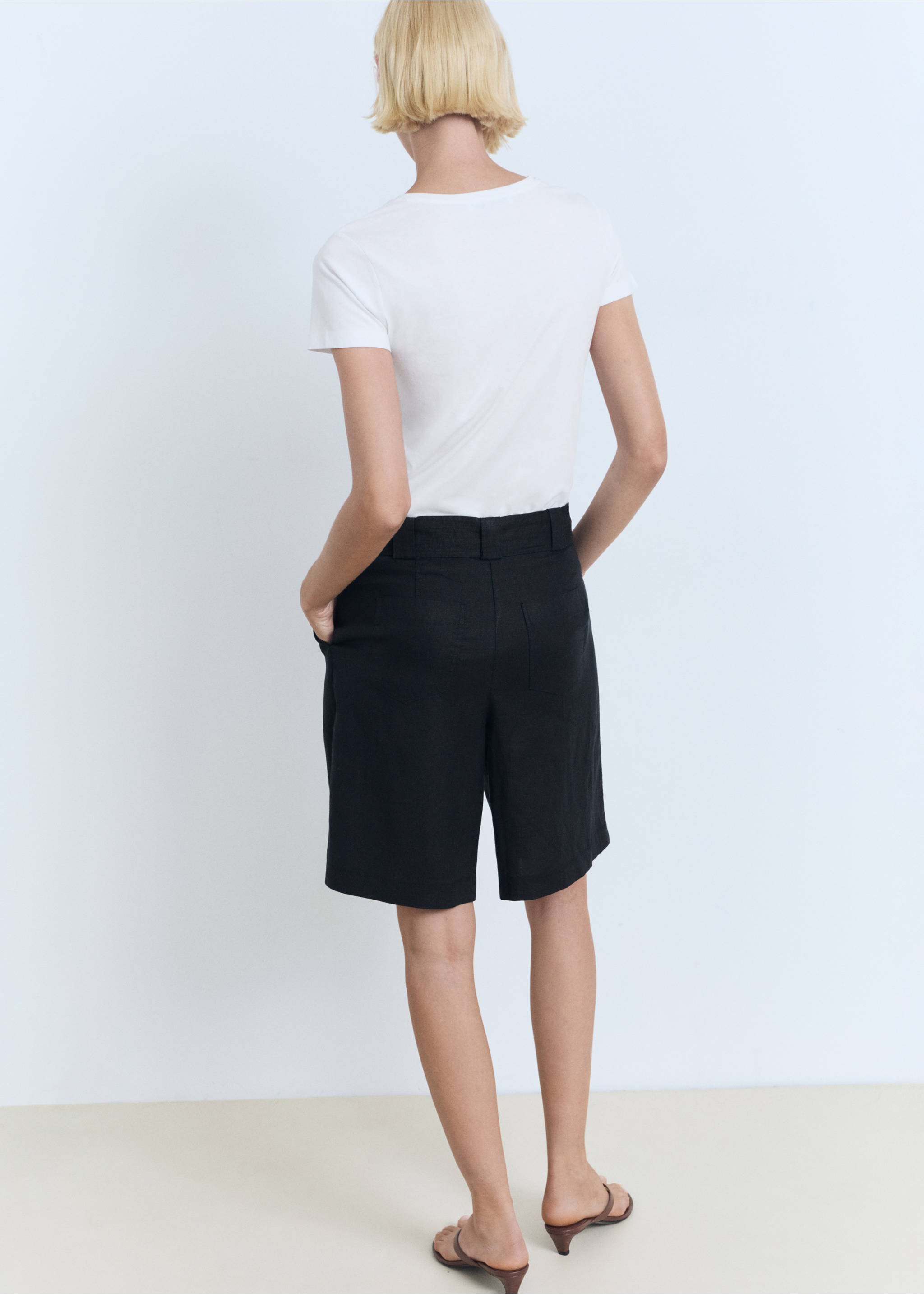 T-shirt logo en coton - Verso de l’article, Blanc. Ref: 17081238-00.