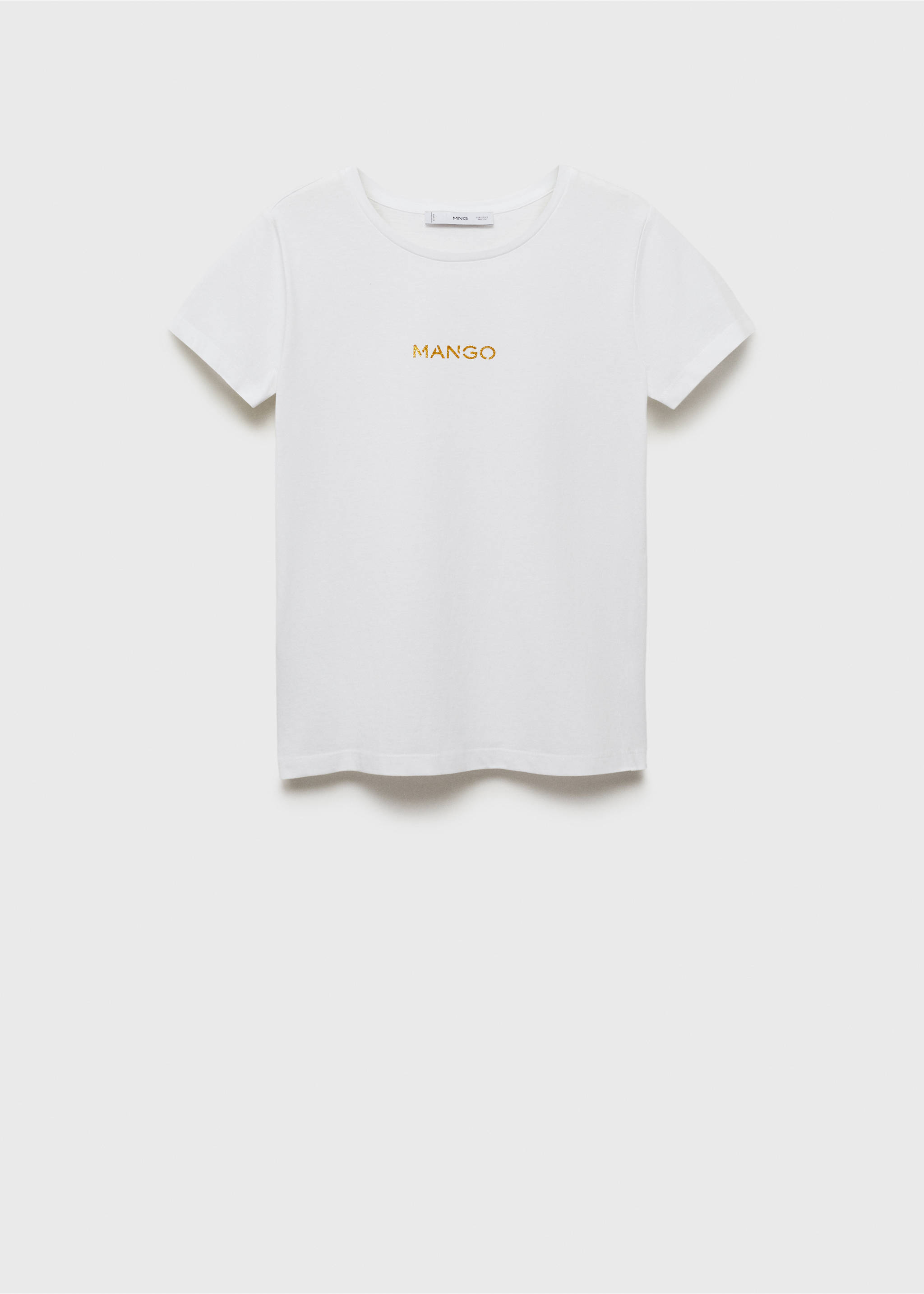 T-shirt logo en coton - Article sans modèle, Blanc. Ref: 17081238-00.