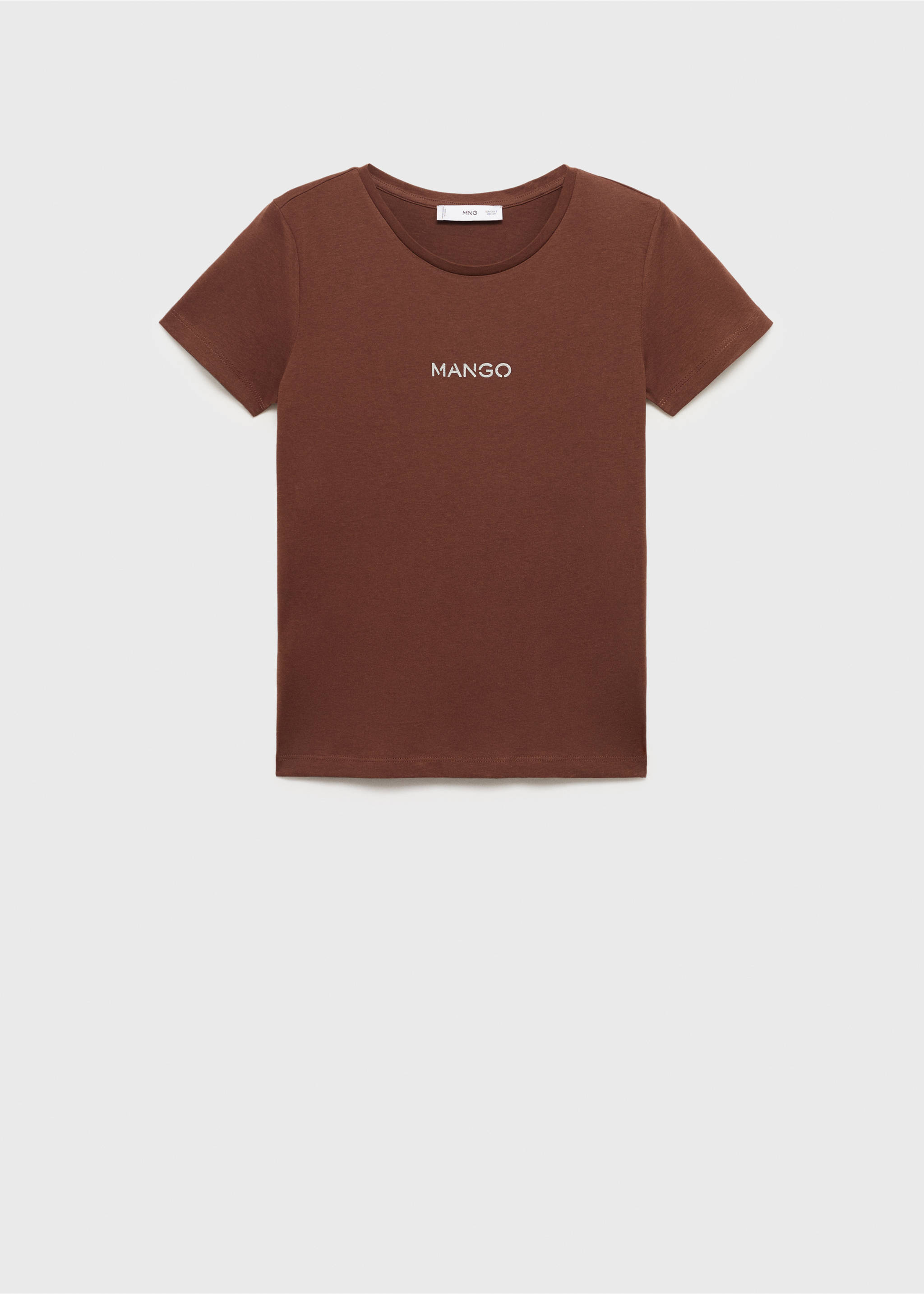 Logo cotton T-shirt - Article without model, Brown. Ref: 17081238-00.