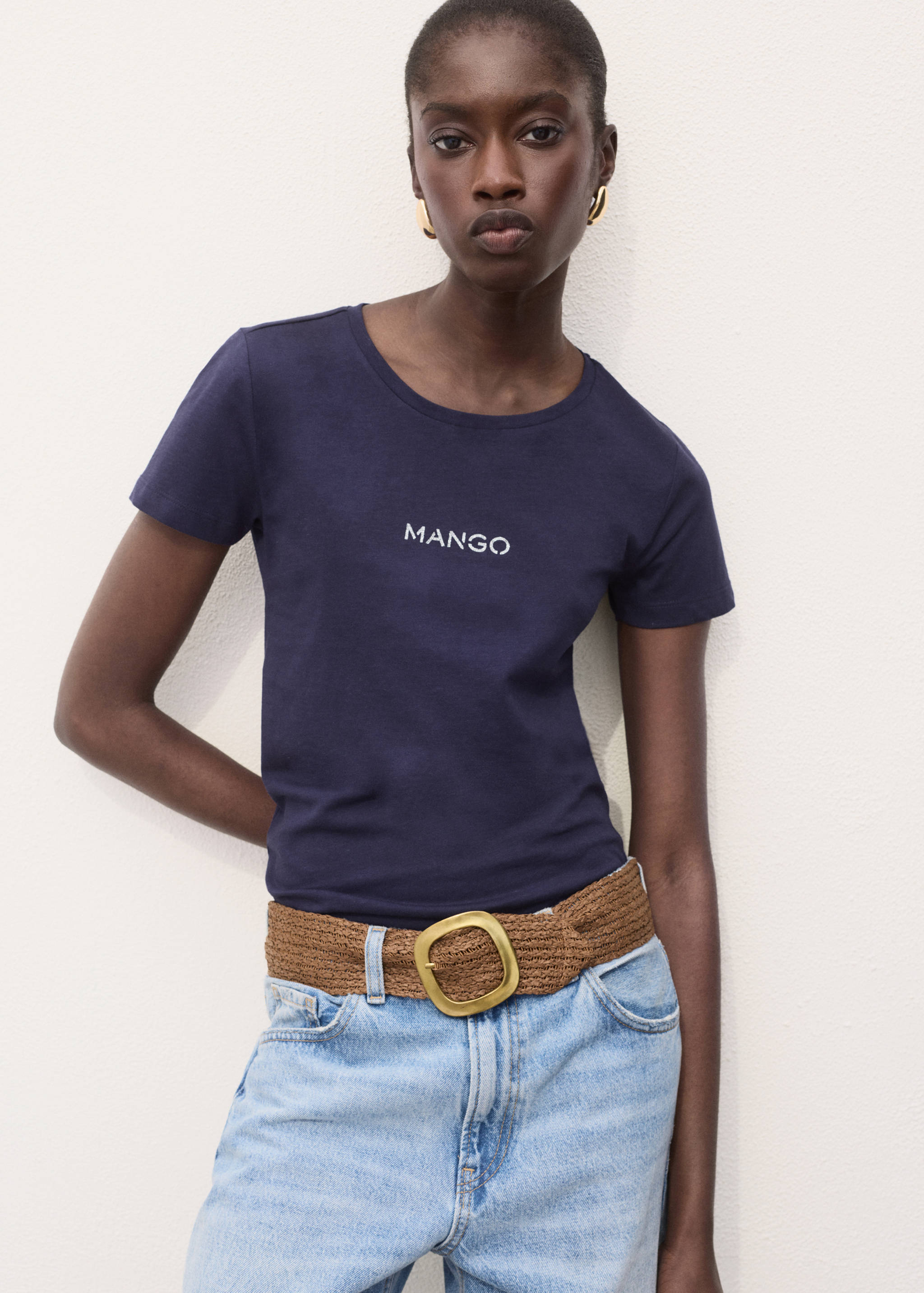 T-shirt logo en coton - Plan moyen