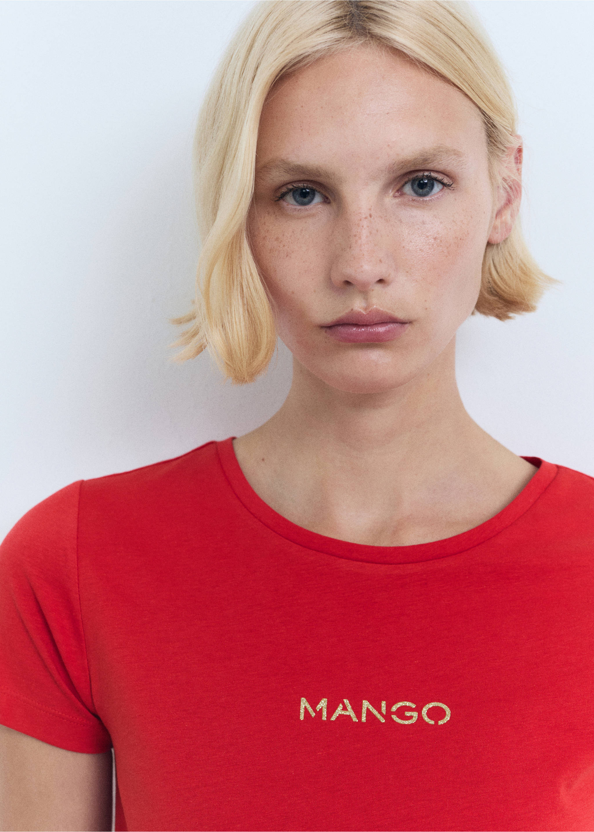 Baumwoll-T-Shirt mit Logo - Detail des Artikels 1, Rot. Ref: 17081238-00.