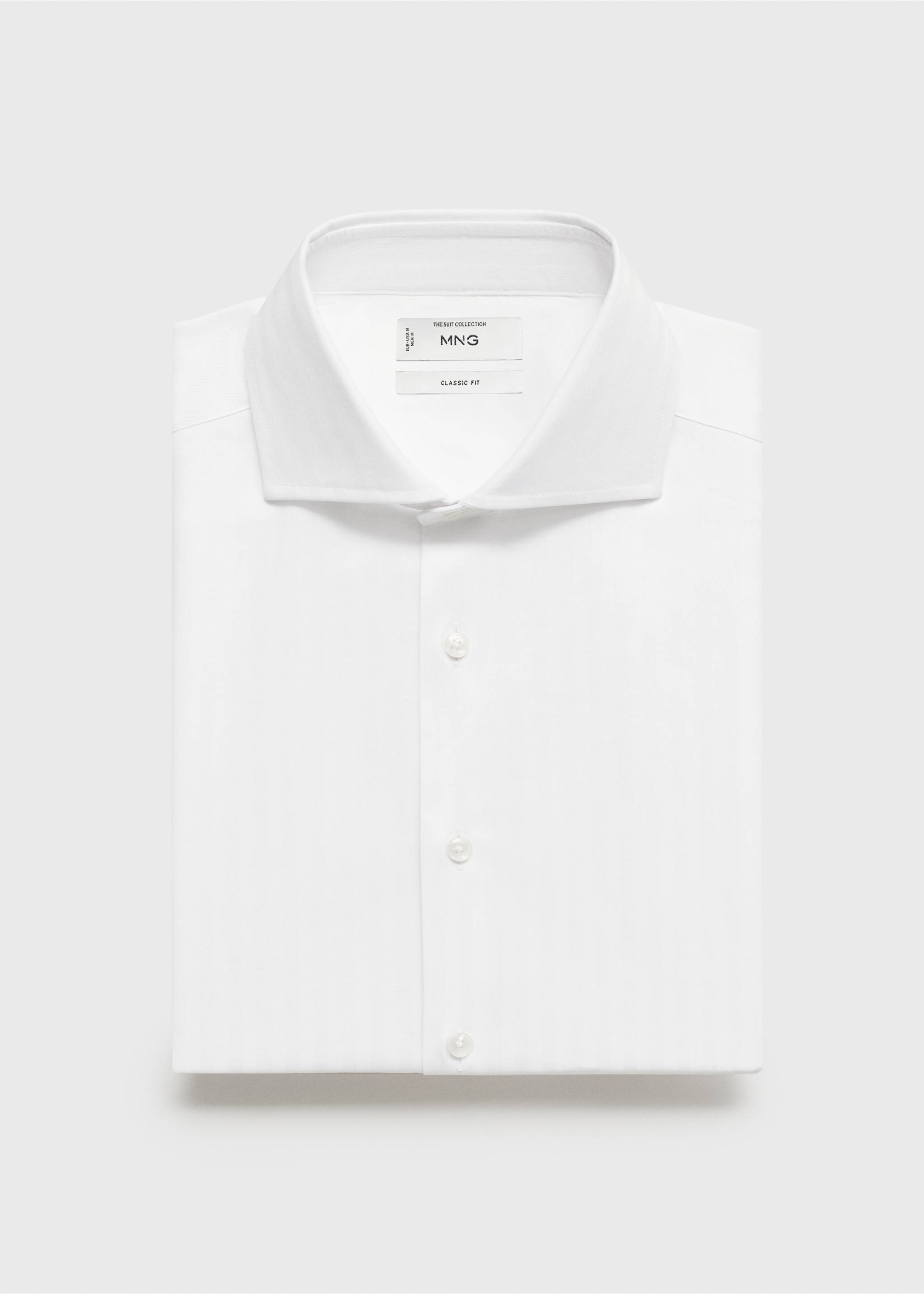 100% cotton dress shirt - Details of the article 9, White. Ref: 17081239-00.