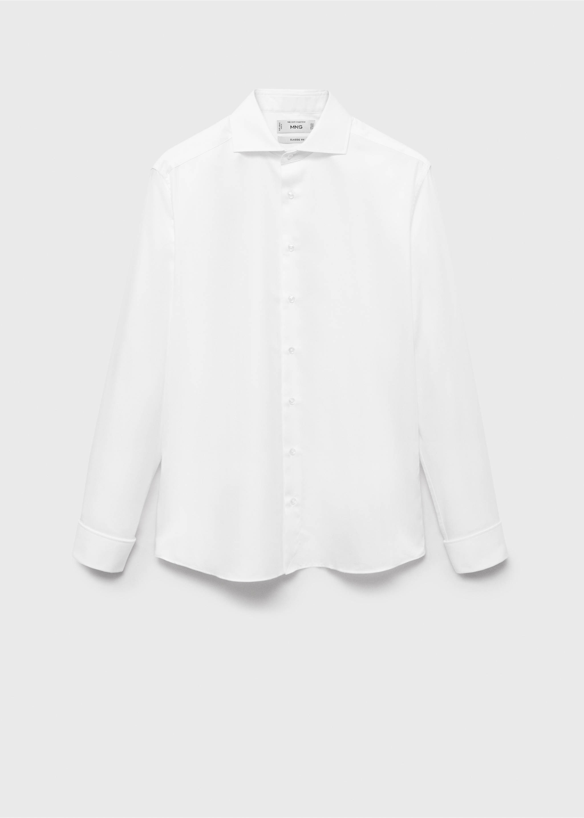 100% cotton dress shirt - Article without model, White. Ref: 17081239-00.