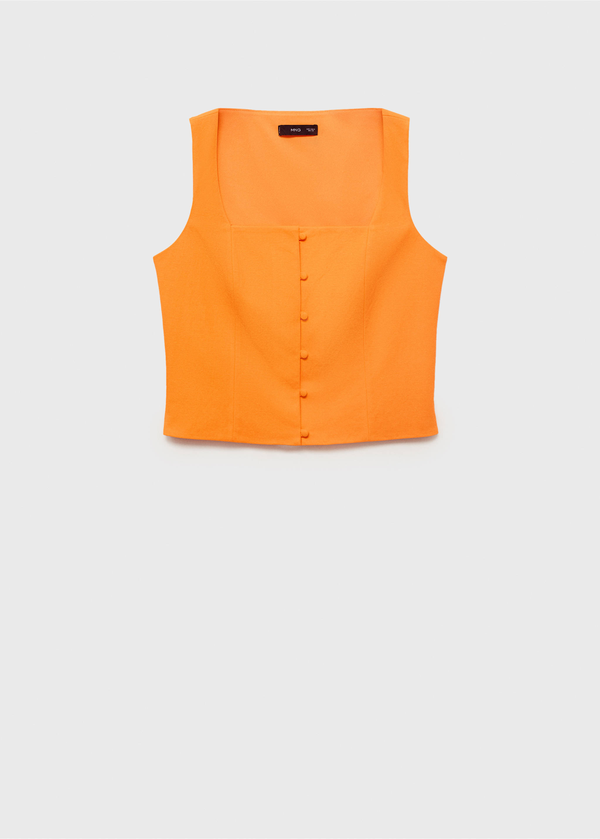Top algodón botones - Artículo sin modelo, Naranja. Ref: 17081241-00.