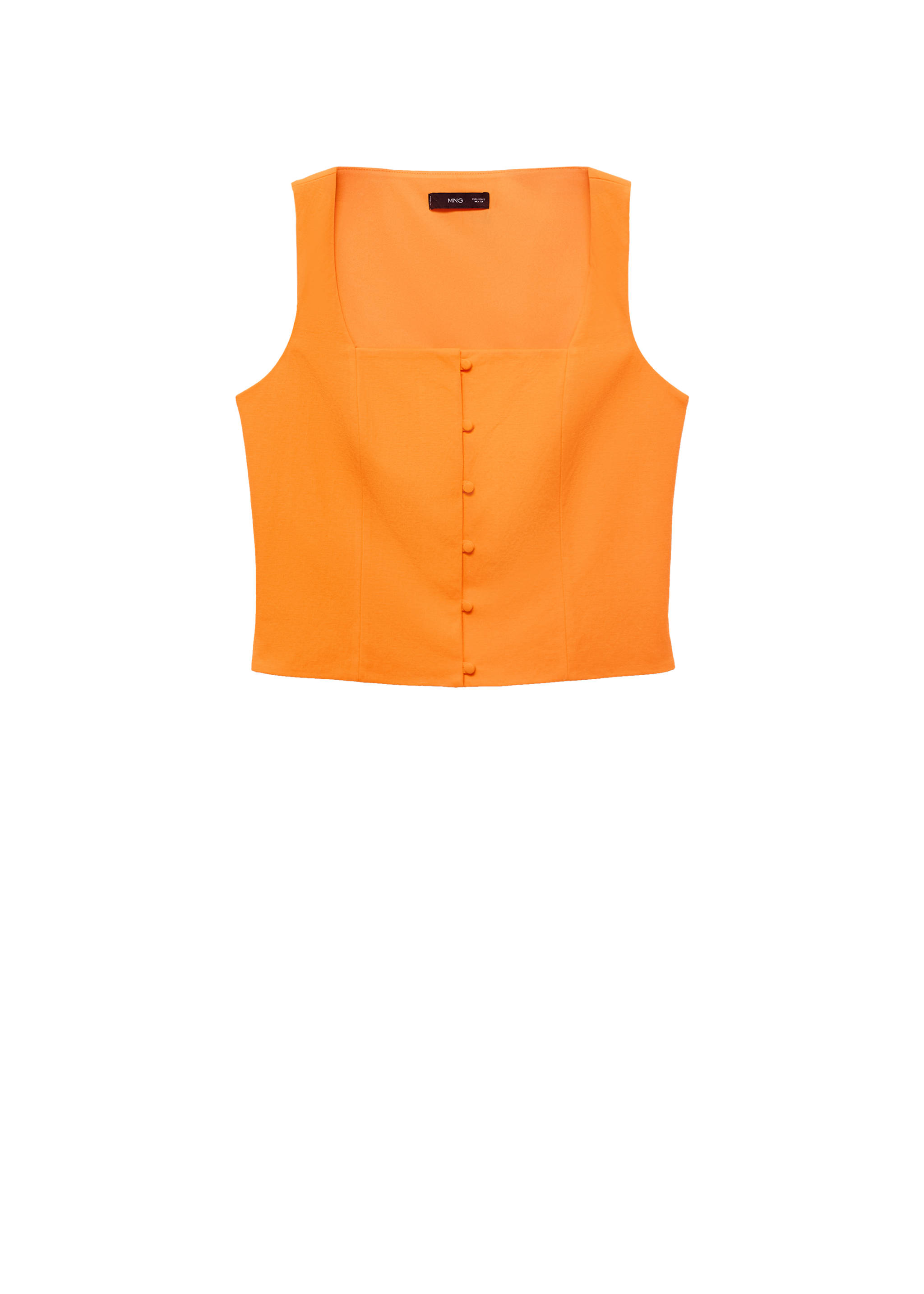 Top coton boutons - Détail de l'article 7, Orange. Ref: 17081241-00.