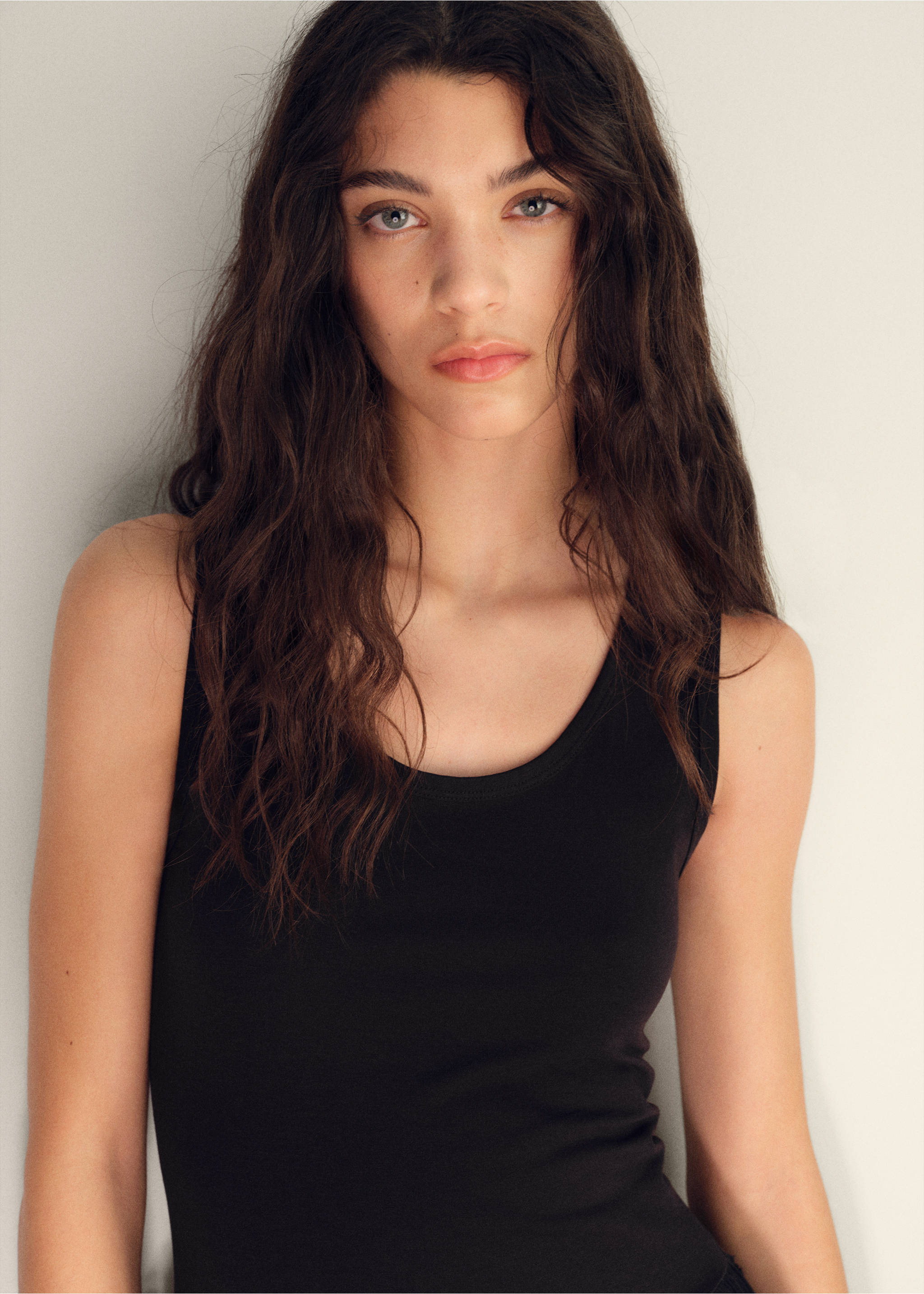 Openwork embroidered combined dress - Details of the article 2, Black. Ref: 17081242-00.