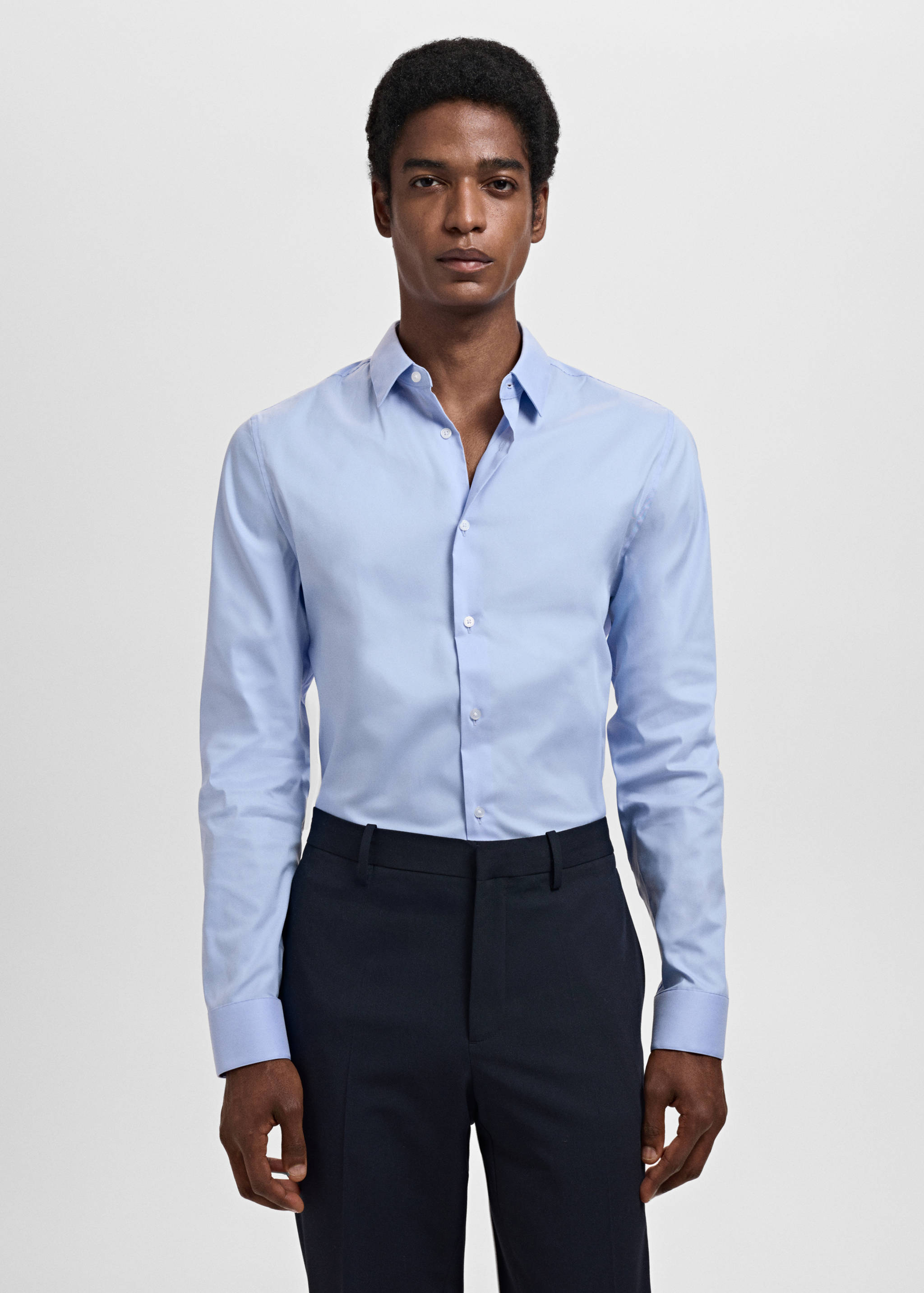 Chemise costume slim fit coton - Plan moyen