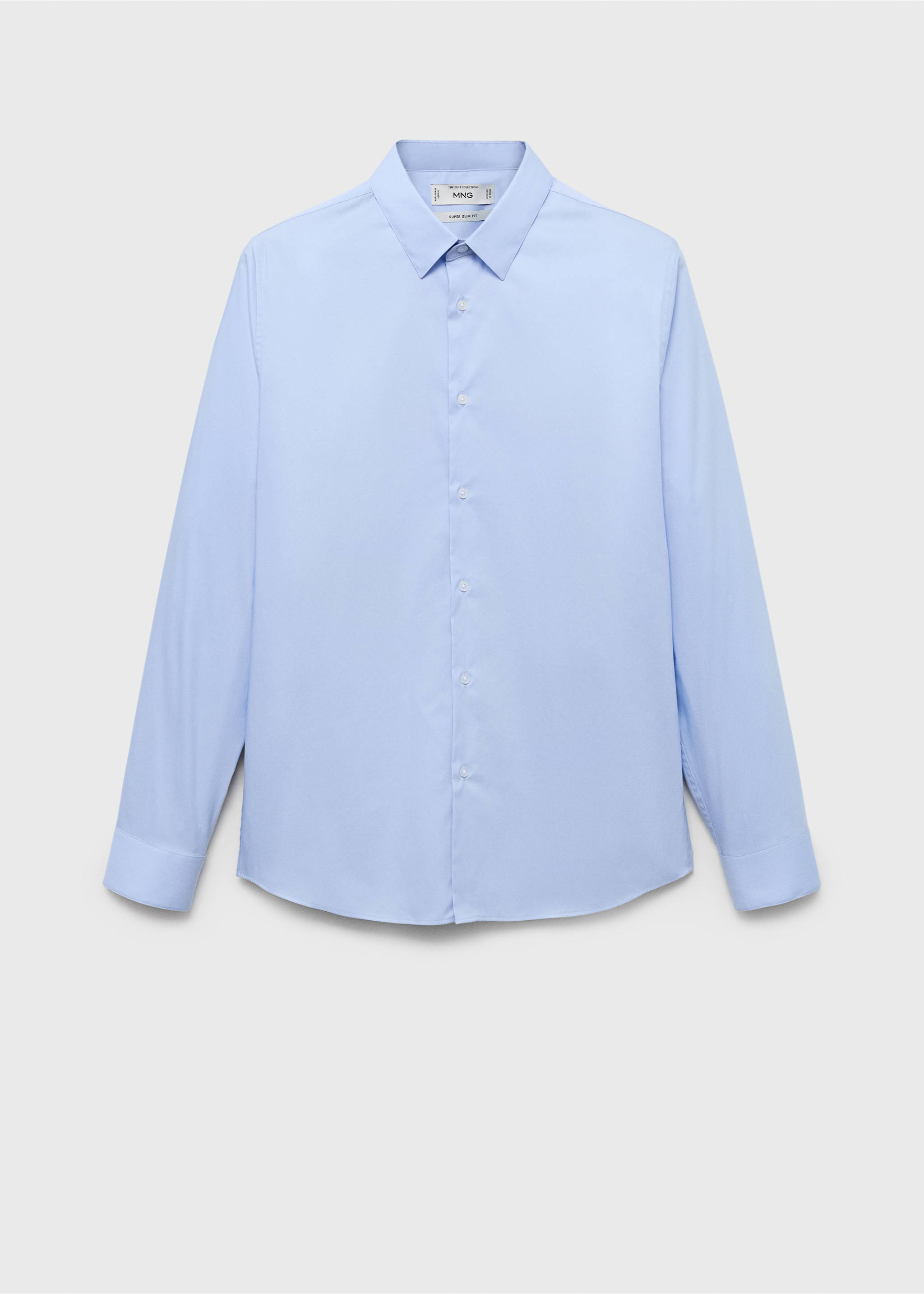 Chemise costume slim fit coton - Article sans modèle, Bleu ciel. Ref: 17081243-00.