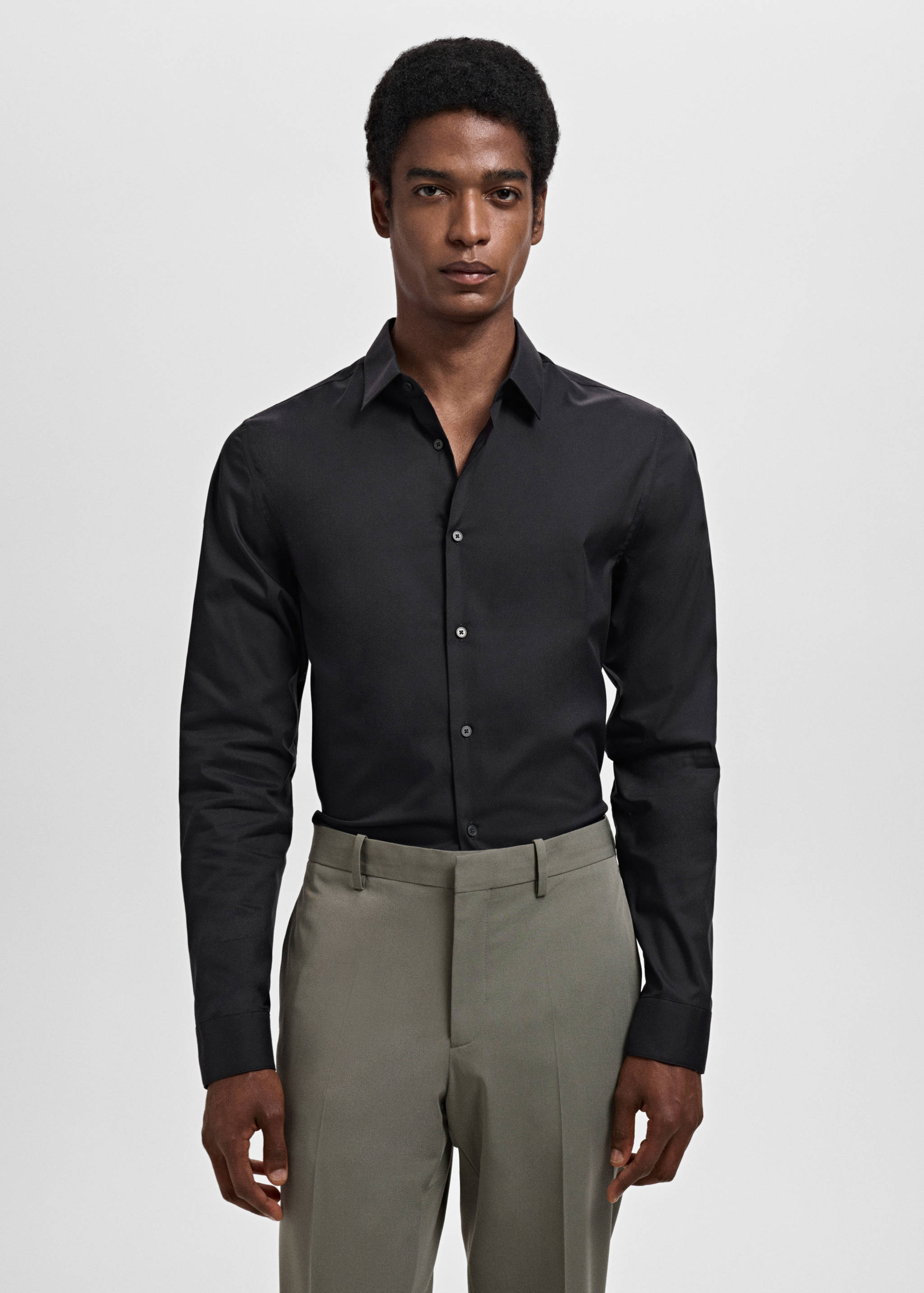Chemise costume slim fit coton - Plan moyen