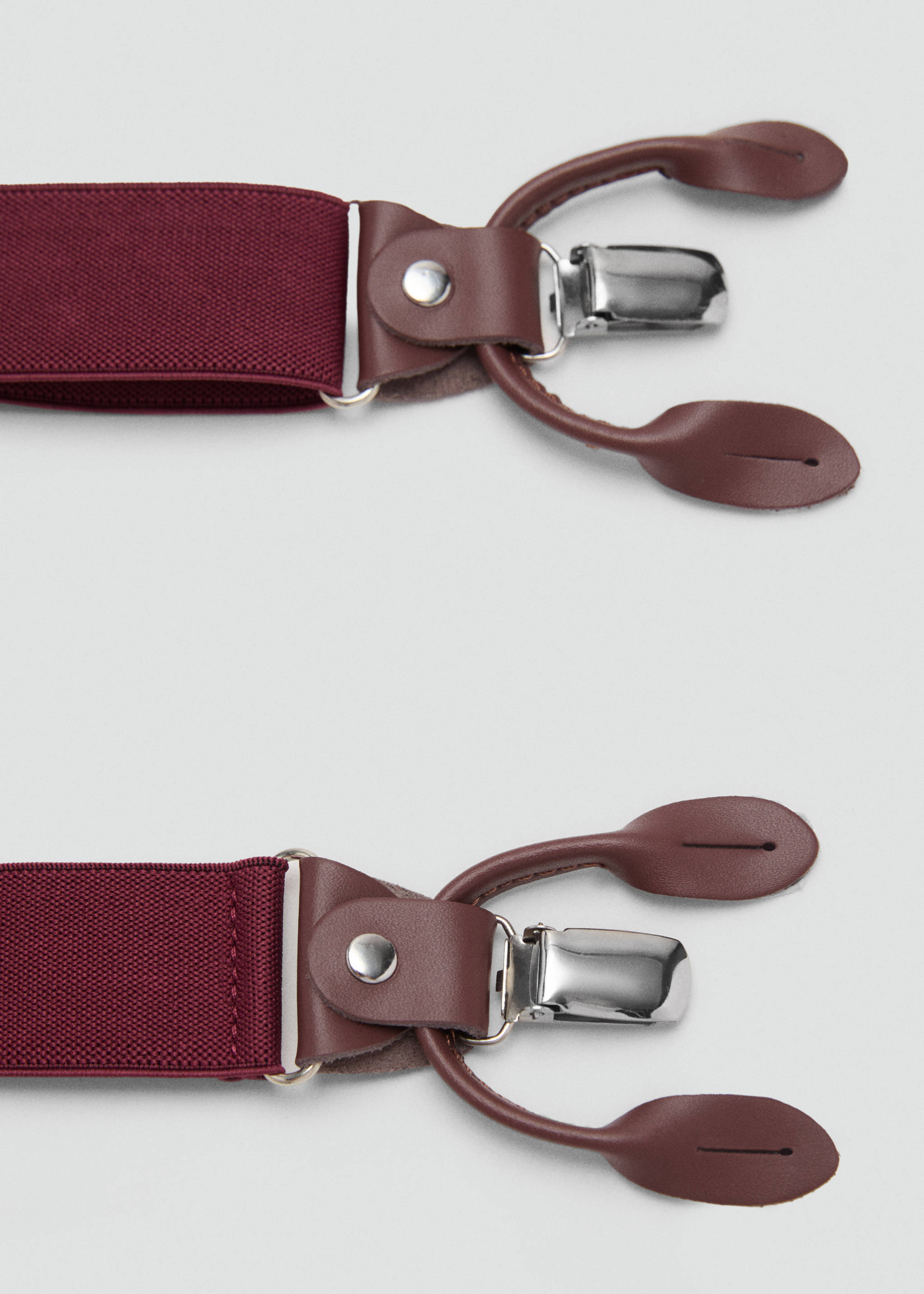 Adjustable elastic straps with leather details - Details of the article 1