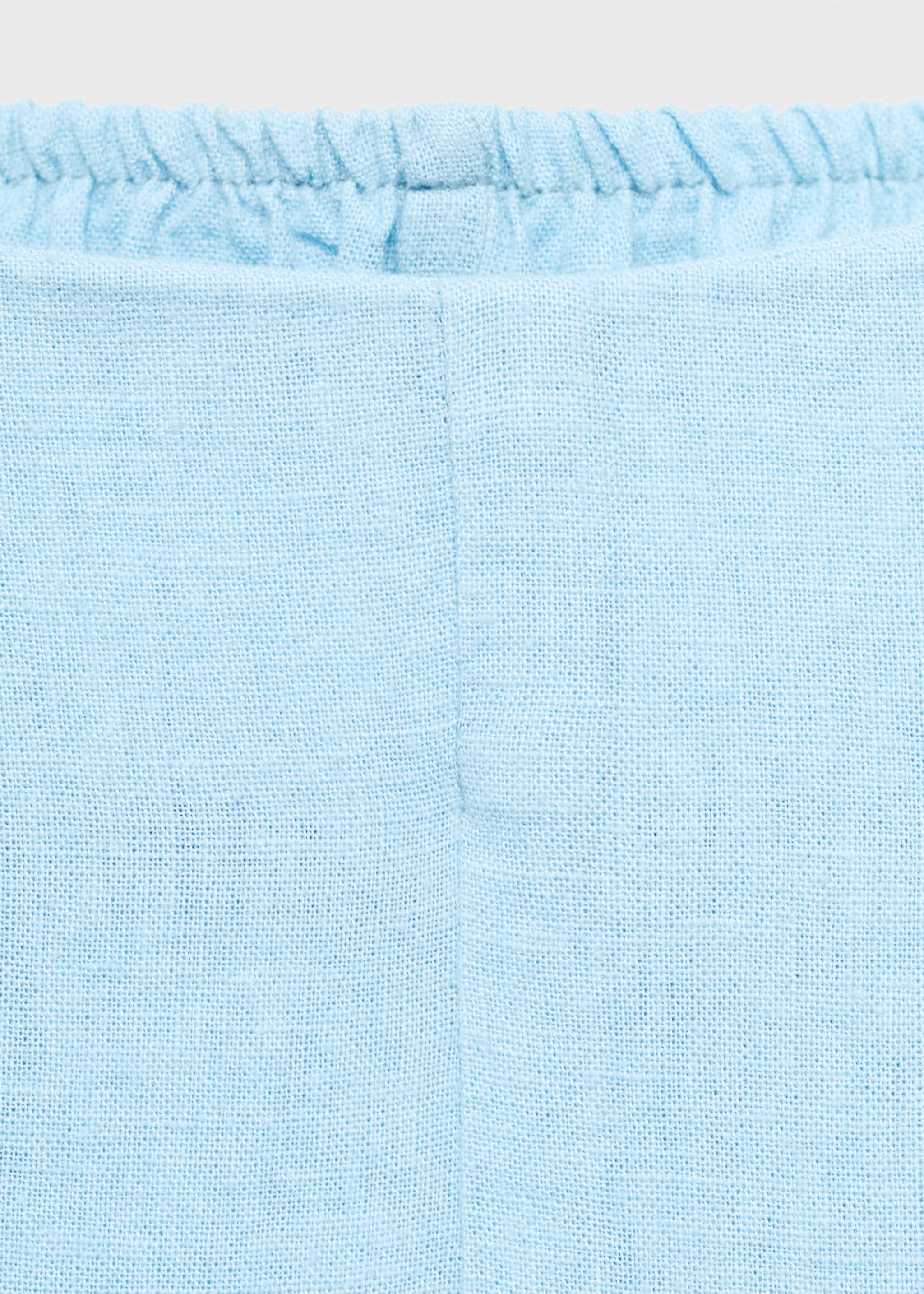 Pantalon crop lin - Détail de l'article 8, Bleu ciel. Ref: 17081253-00.