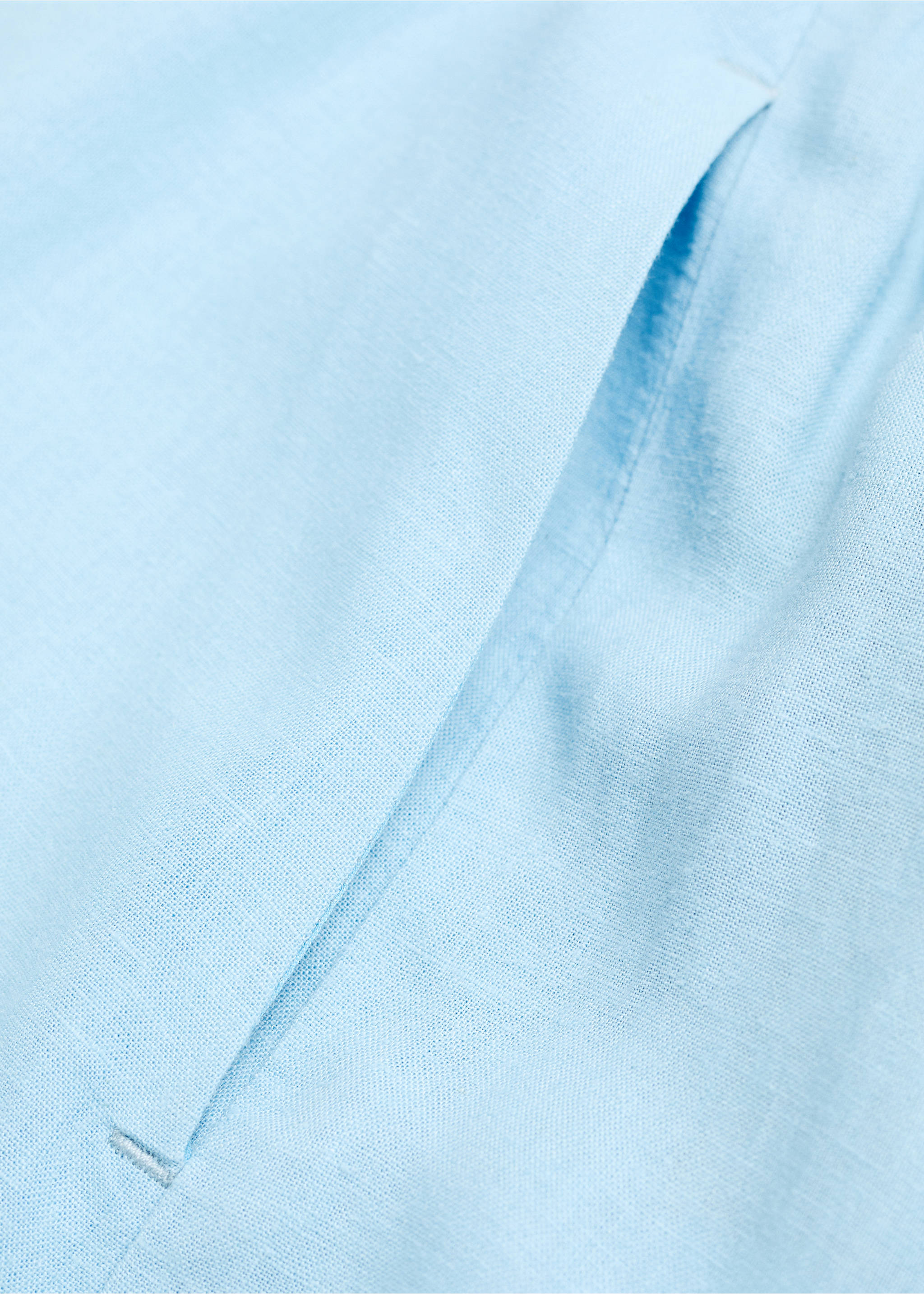 Pantalon crop lin - Détail de l'article 0, Bleu ciel. Ref: 17081253-00.