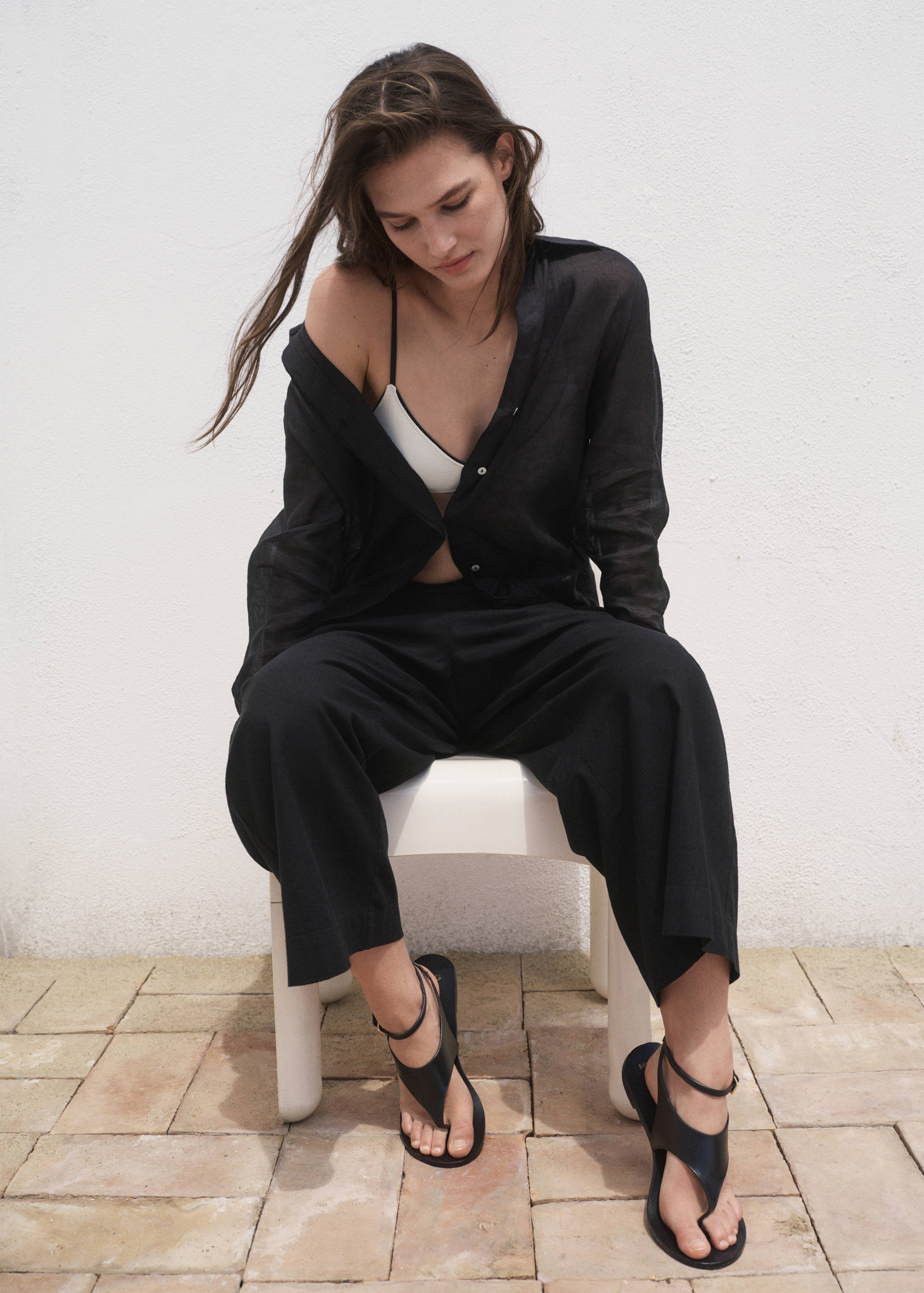 Pantalon crop lin - Détail de l'article 2