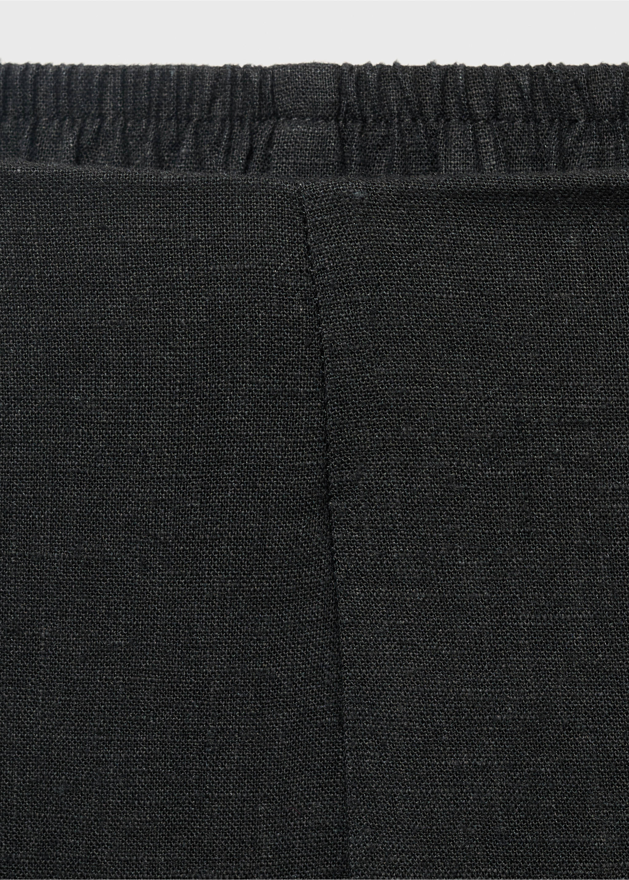 Pantalon crop lin - Détail de l'article 8, Noir. Ref: 17081253-00.