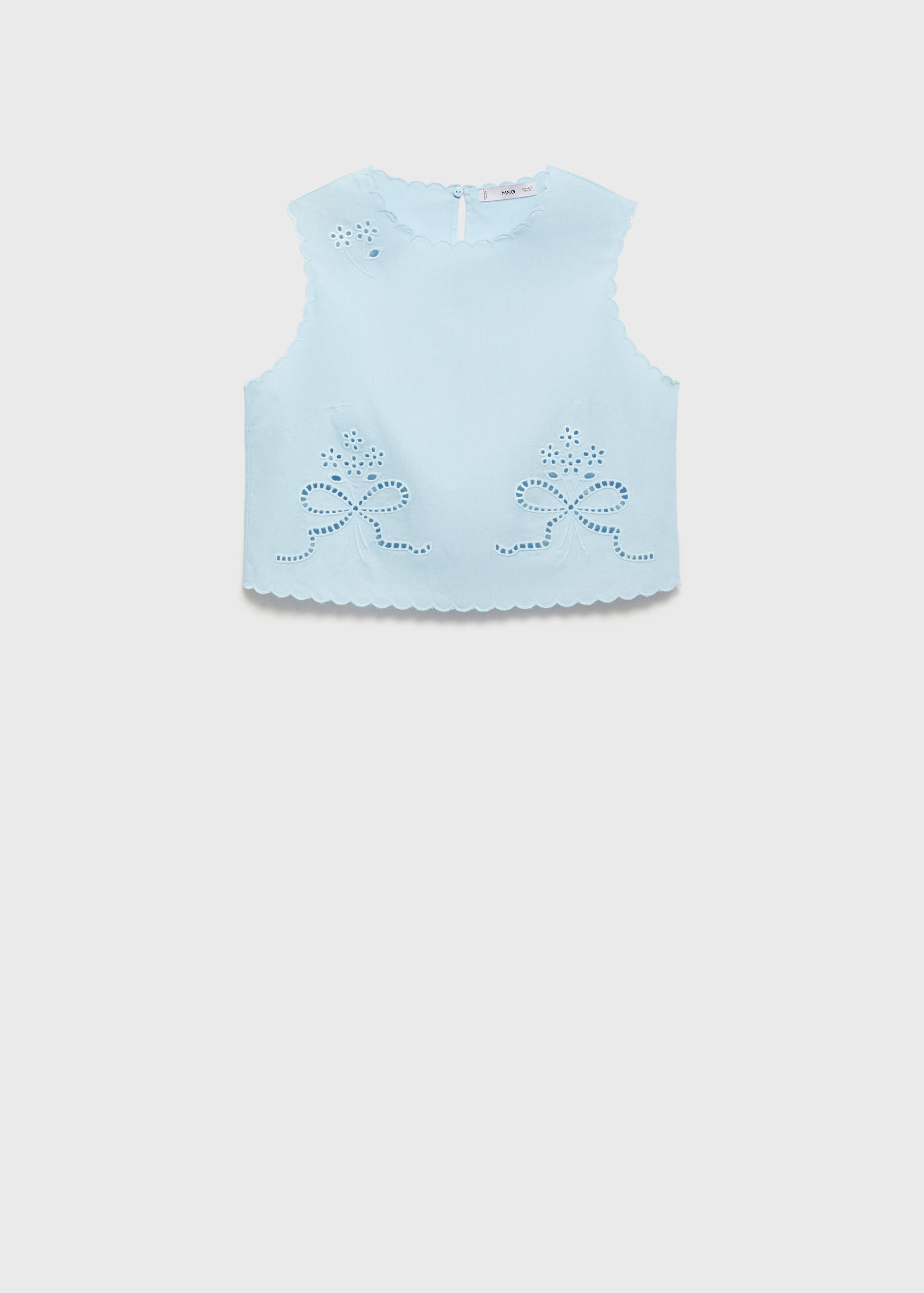 Geborduurde crop top - Artikel zonder model