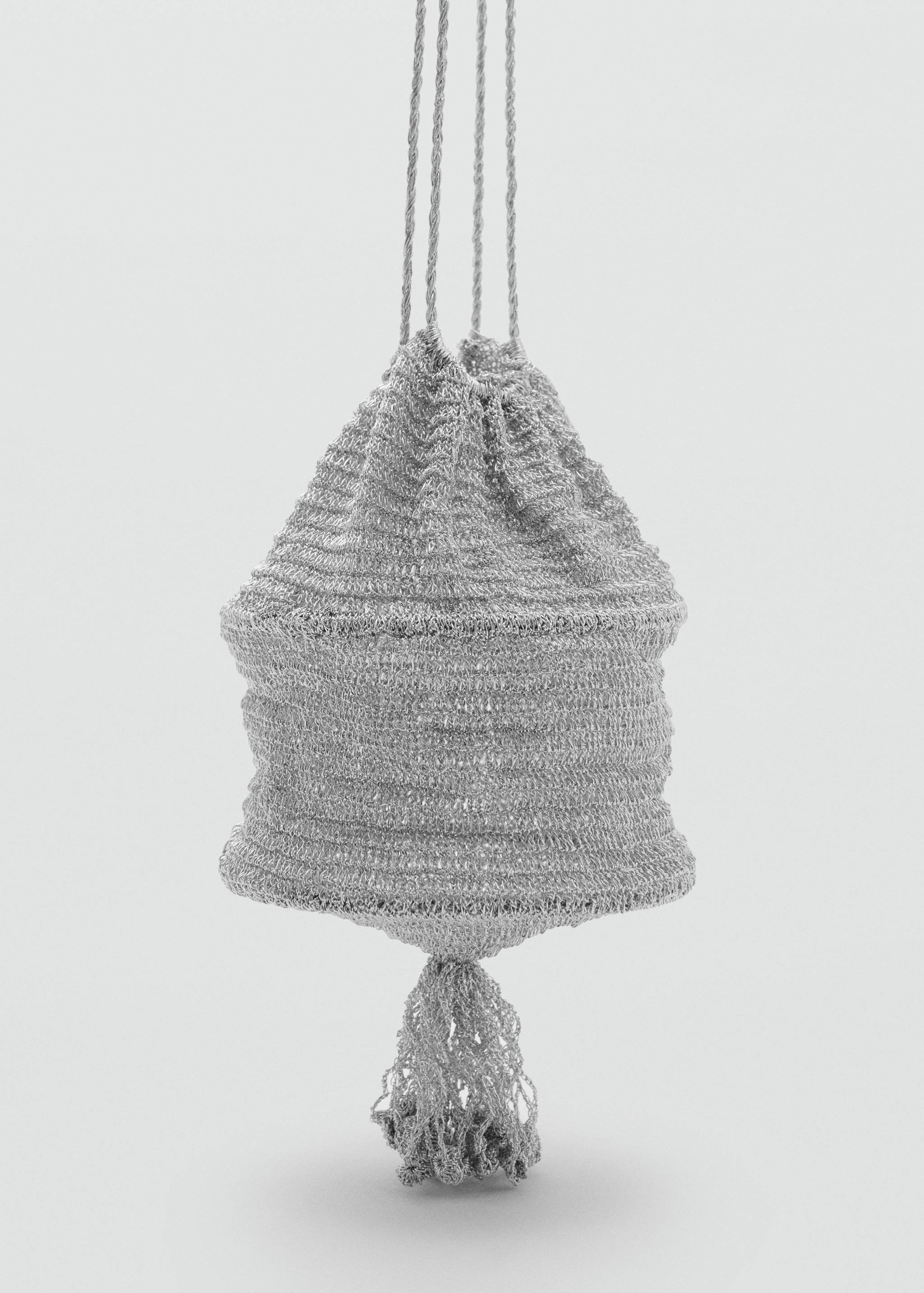 Sac bonbonnière  en lurex à pompon - Plan moyen