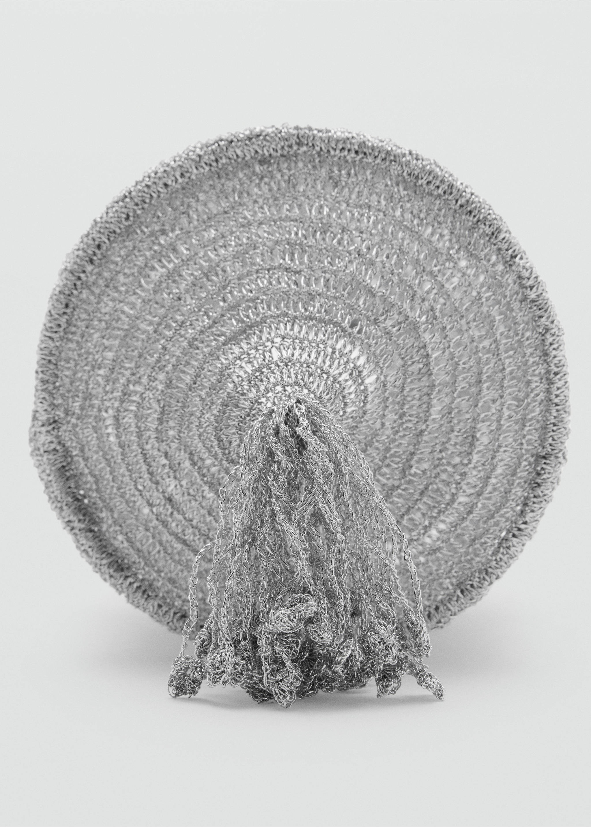 Sac bonbonnière  en lurex à pompon - Détail de l'article 3, Argent. Ref: 17081255-00.