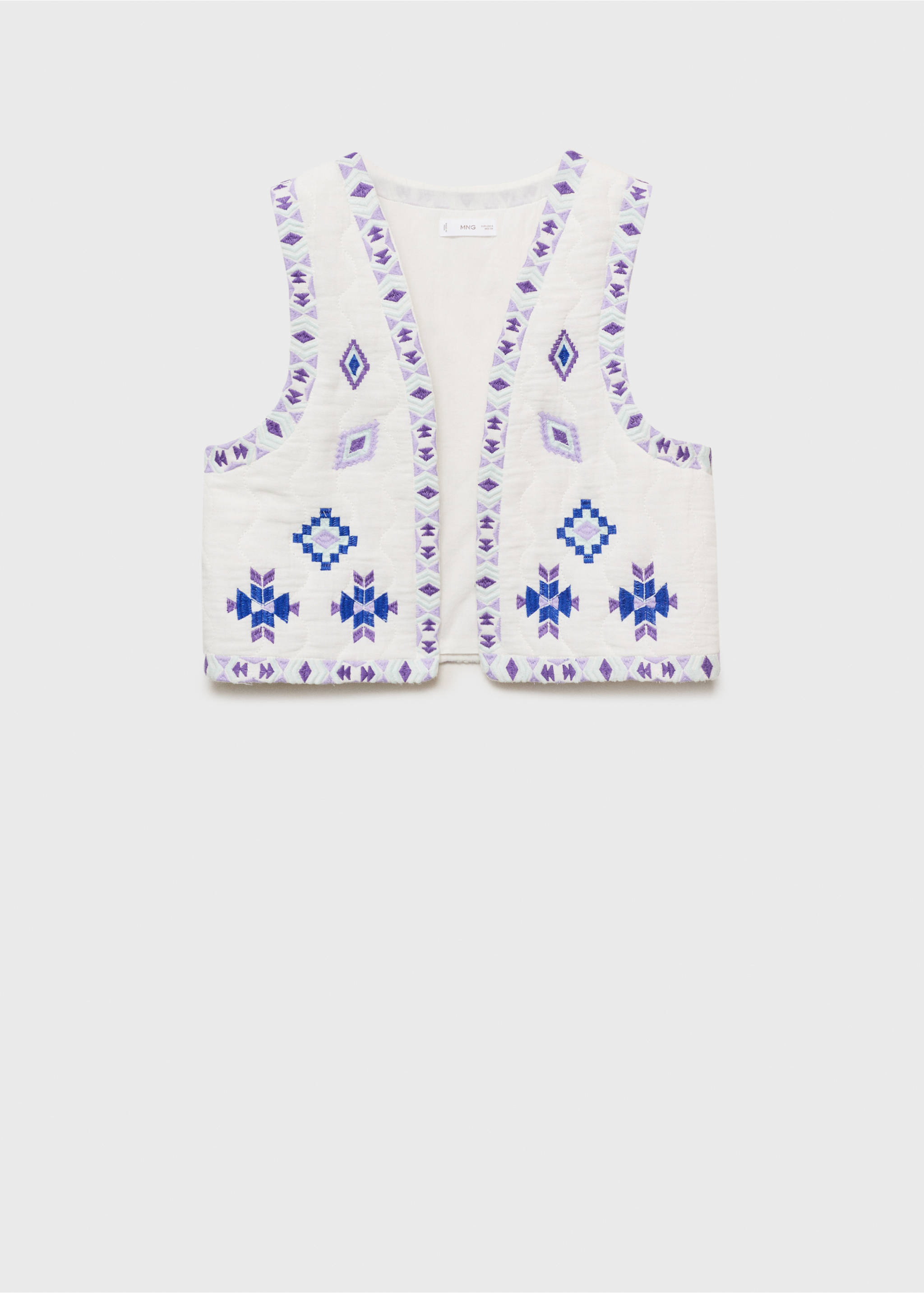Ethnic embroidered waistcoat - Article without model, Off White. Ref: 17081257-00.