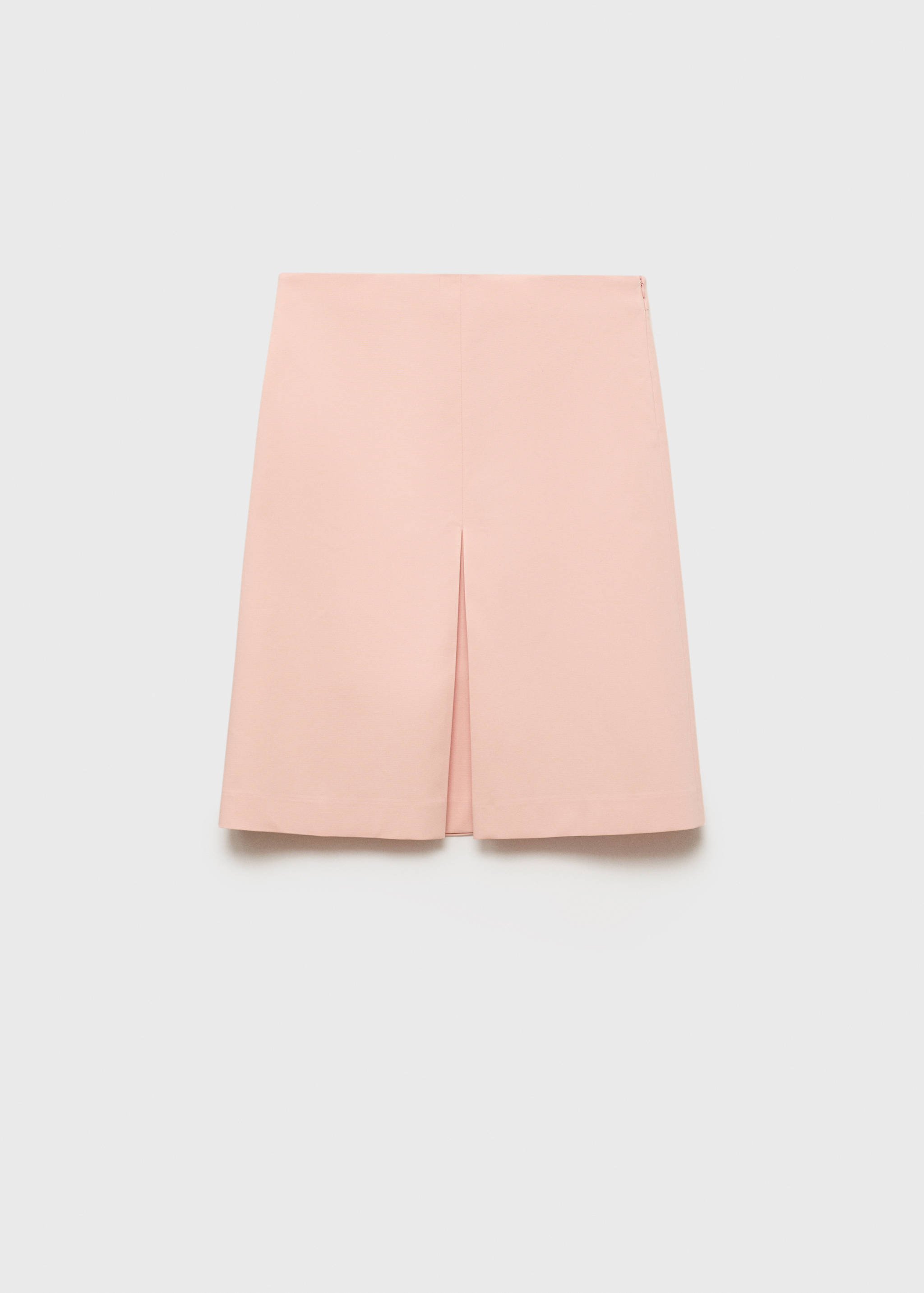 Cotton midi-skirt with pleat detail - Article without model